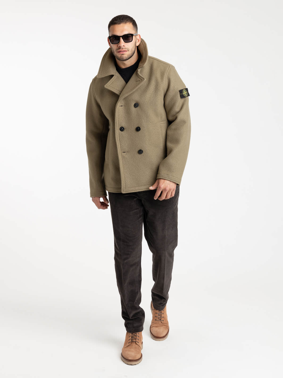 Green Wool Blend Coat