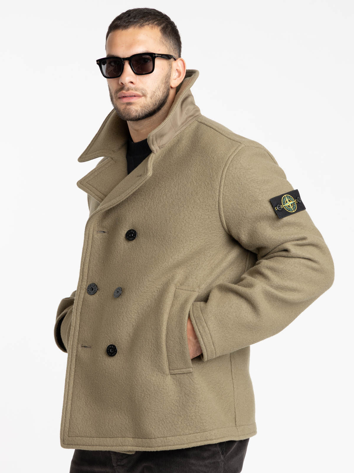 Green Wool Blend Coat