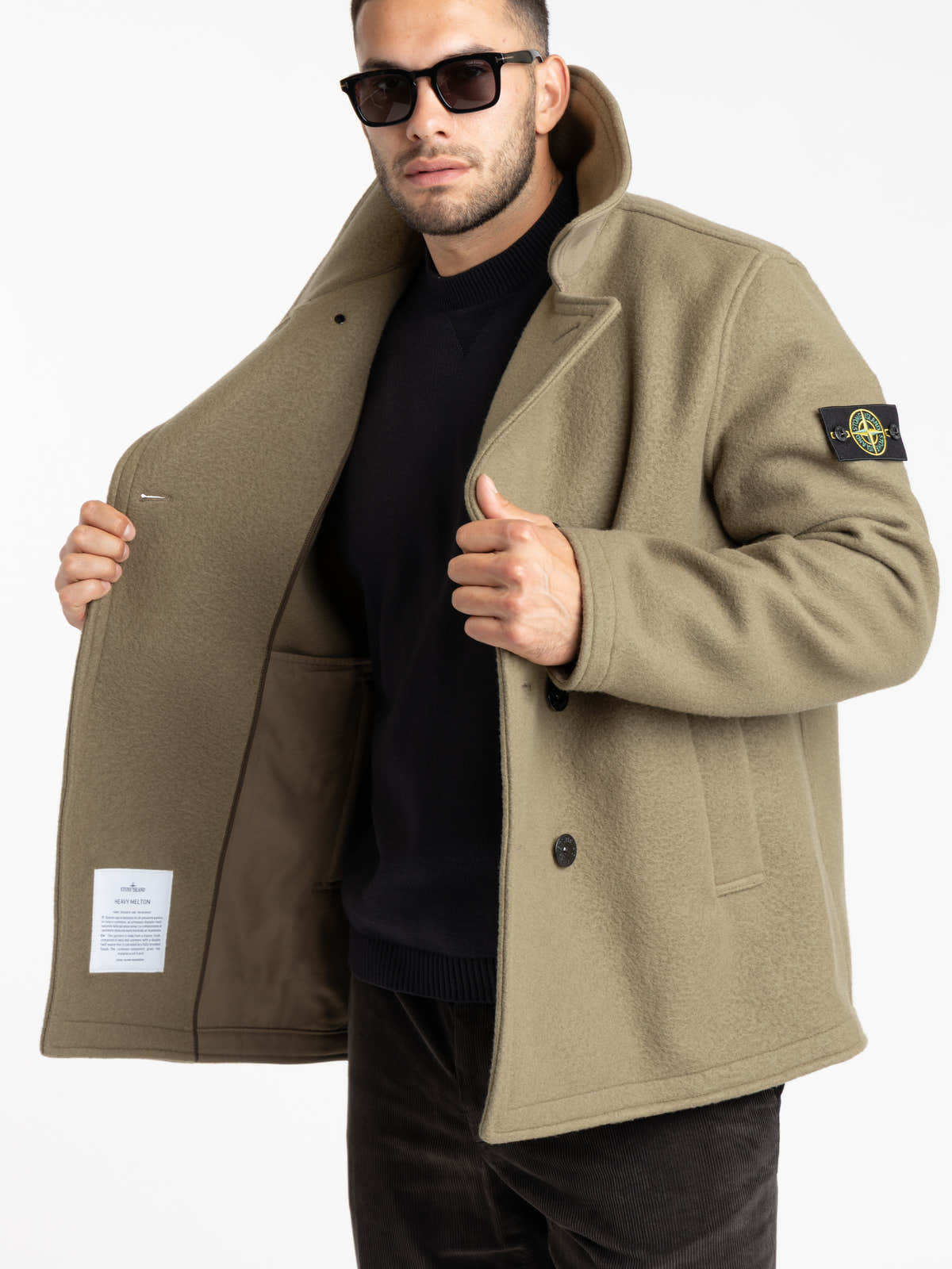 Green Wool Blend Coat