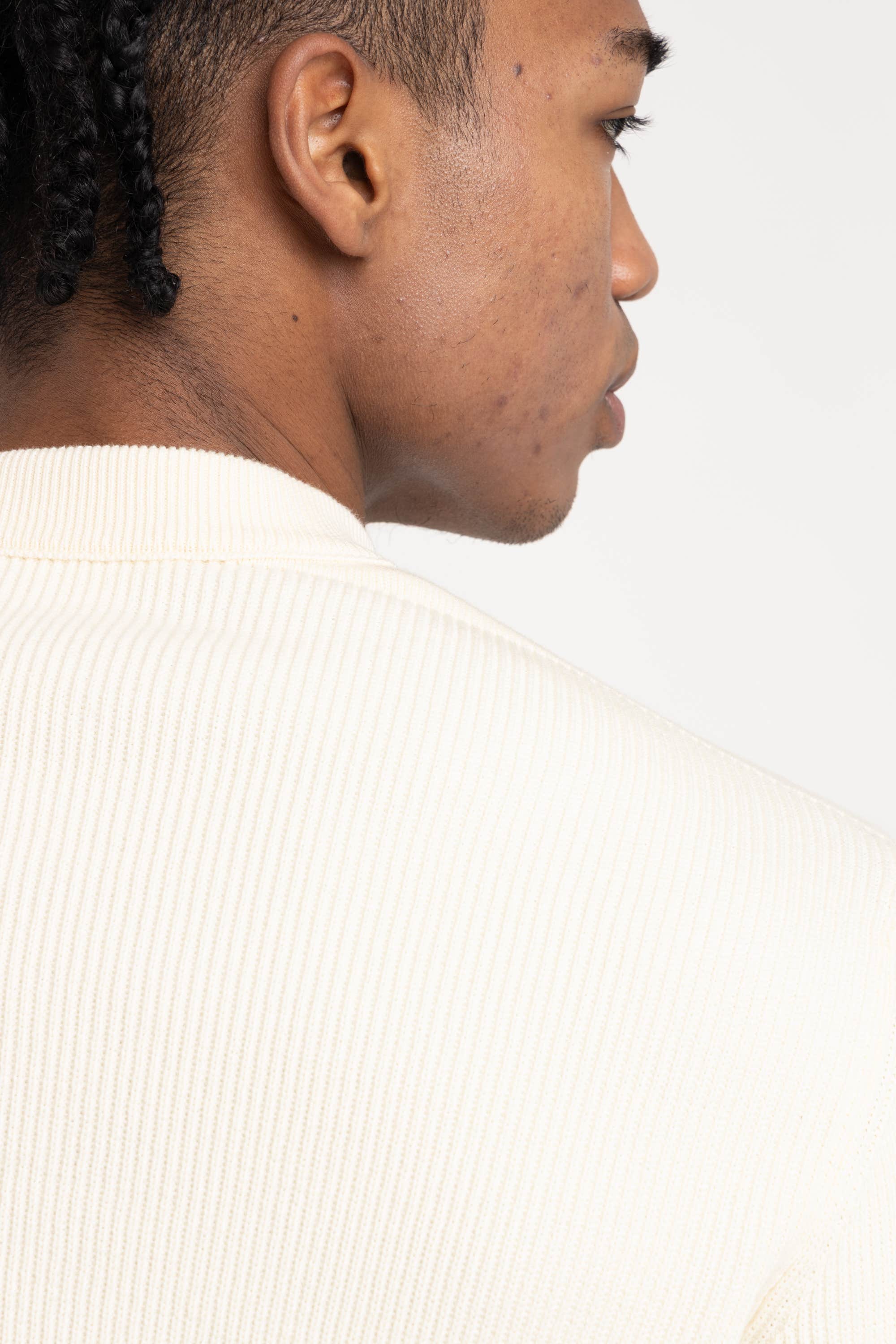 Ribbed Soft Organic Cotton Regular-fit Crewneck Sweater