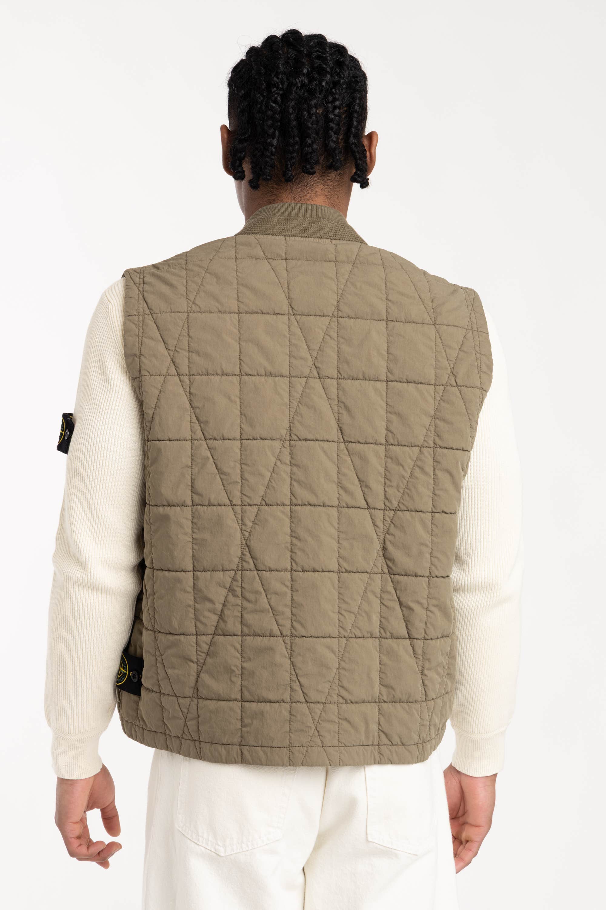 Military Green Cotton Nylon Tela Quilted-TC Vest