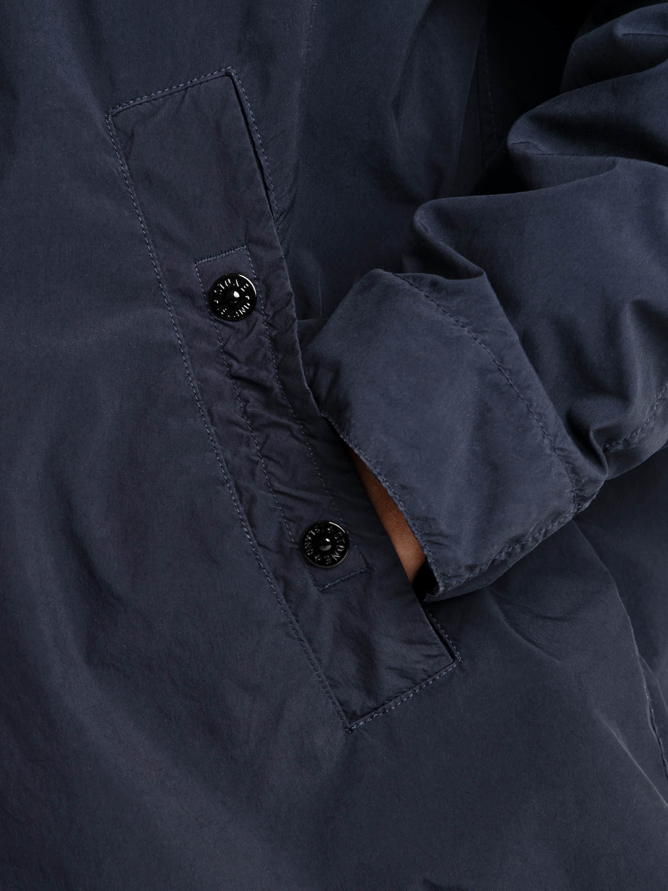 Navy Blue Light Compact Touch Poly-TC Coach Jacket with Anti-drop
