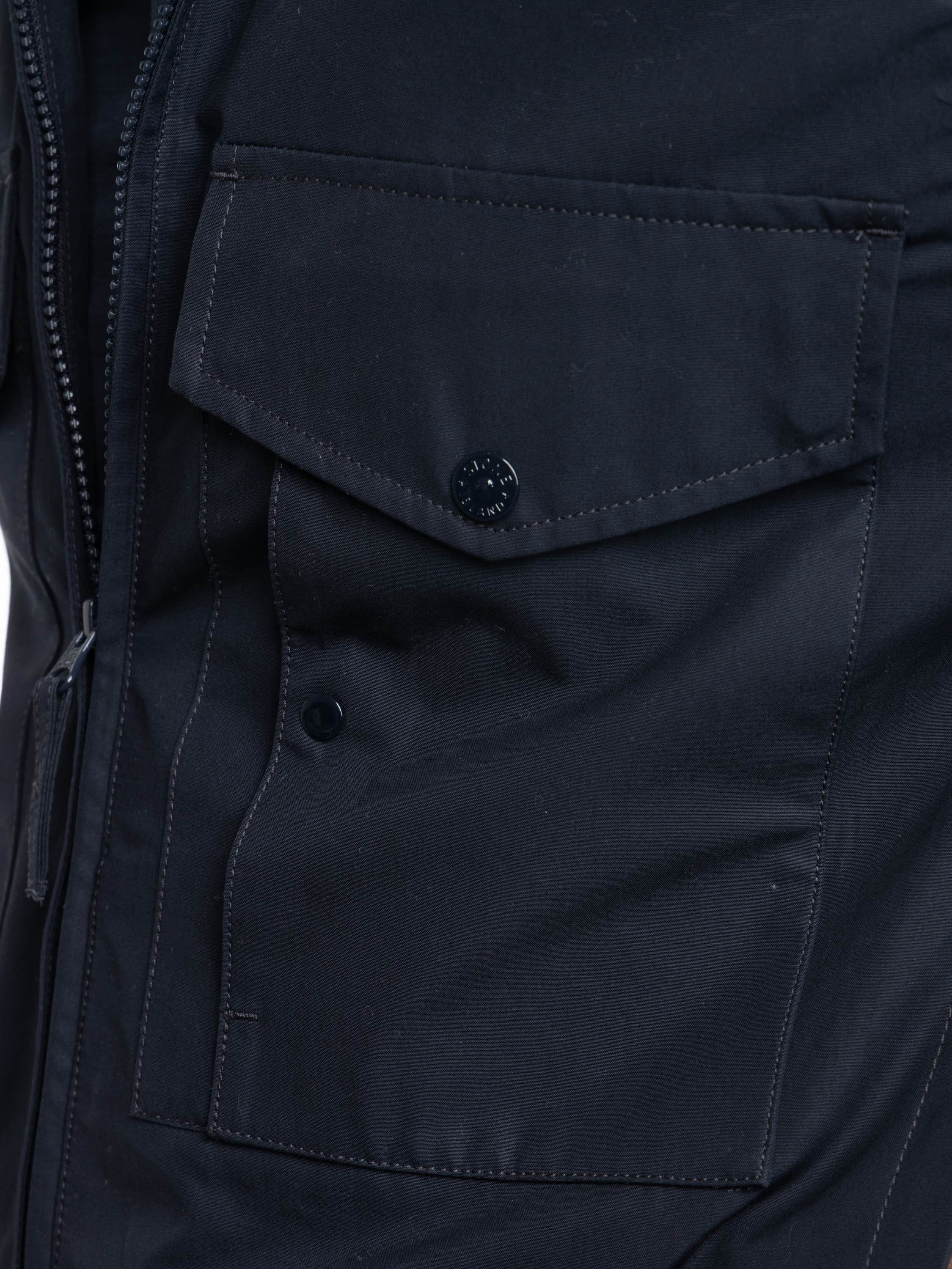 Navy Blue Panelled Jacket
