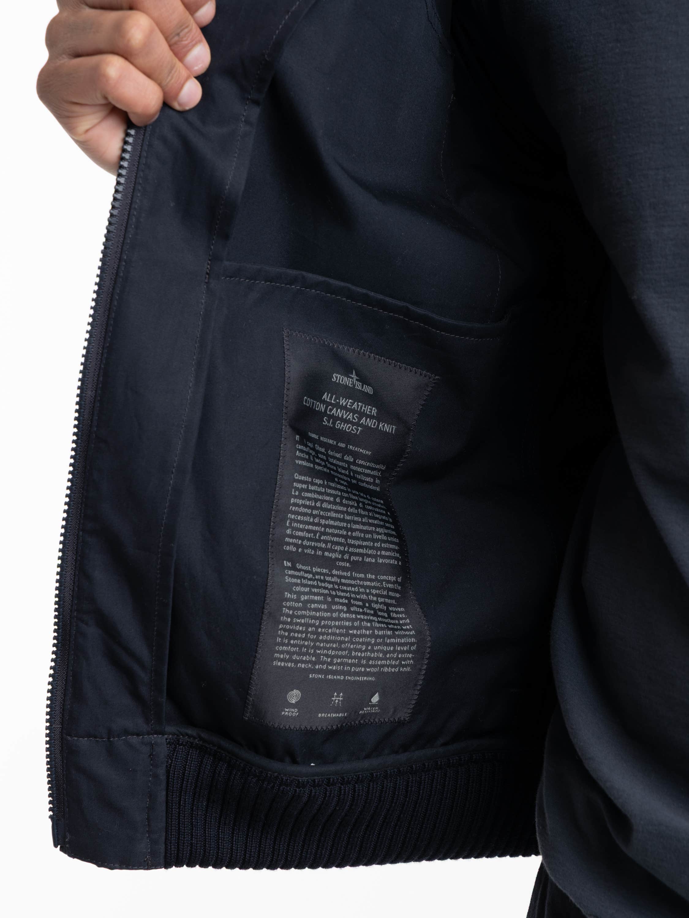 Navy Blue Panelled Jacket