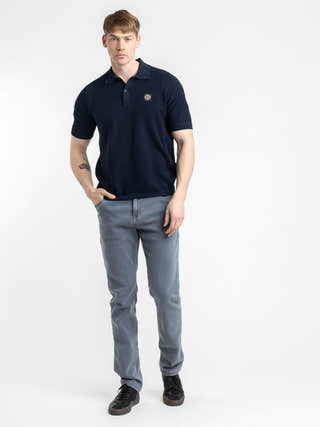 Stone Island Navy Polo Cotton Shirt