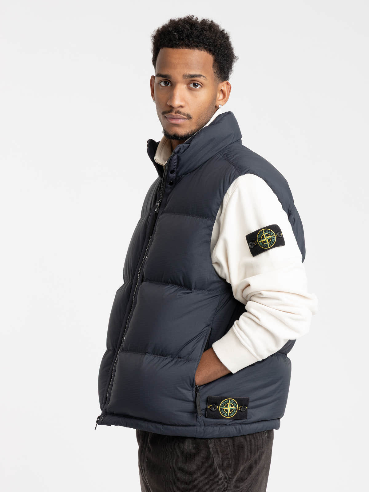 Navy Ripstop Cordura® Lightweight Down Vest With Zip Pockets