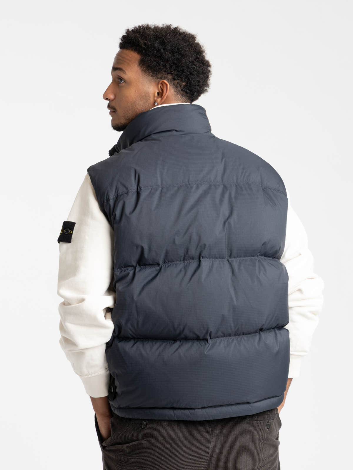 Navy Ripstop Cordura® Lightweight Down Vest With Zip Pockets