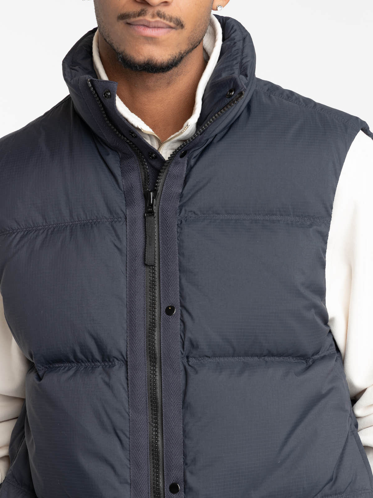 Navy Ripstop Cordura® Lightweight Down Vest With Zip Pockets