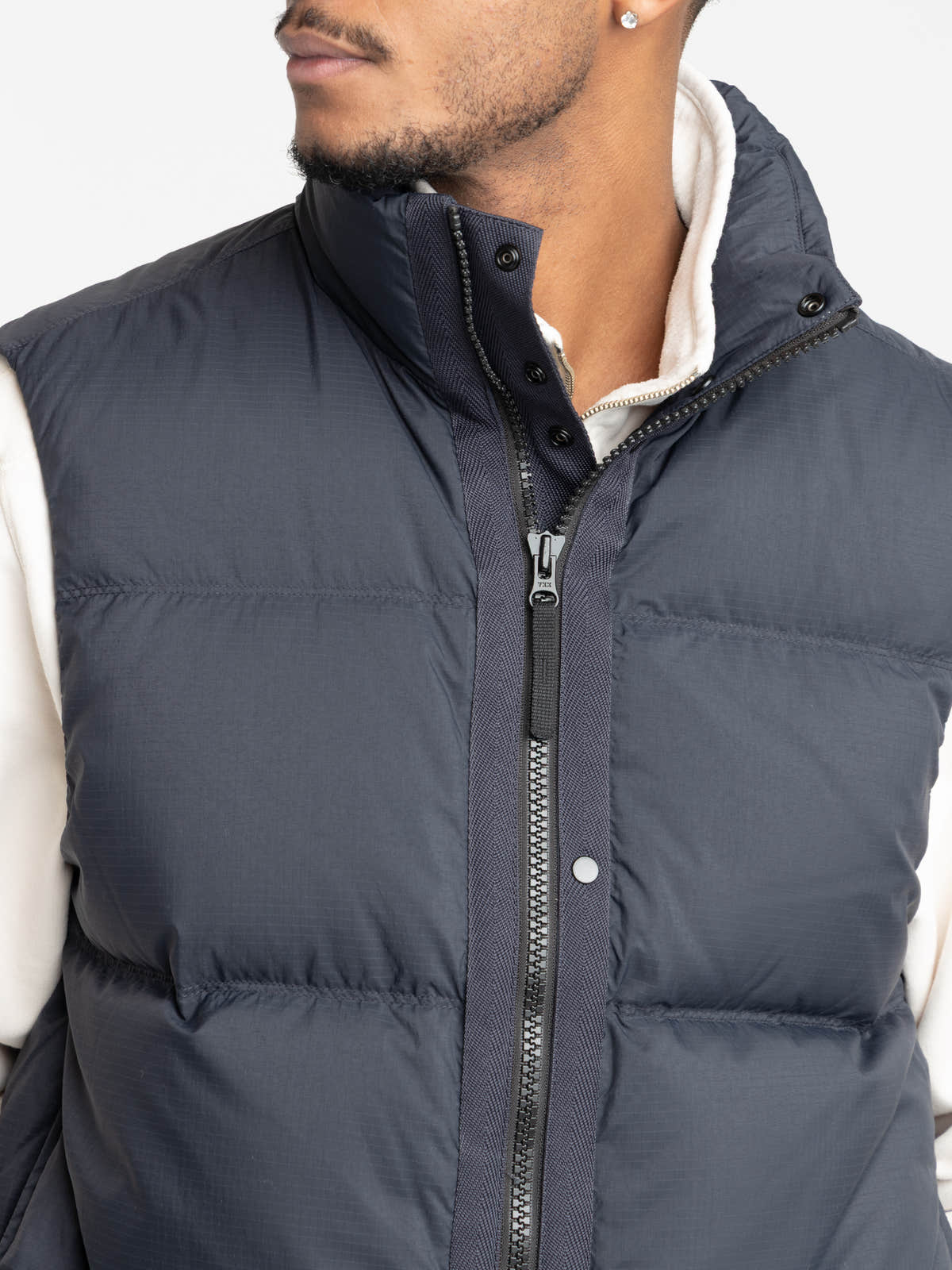Navy Ripstop Cordura® Lightweight Down Vest With Zip Pockets
