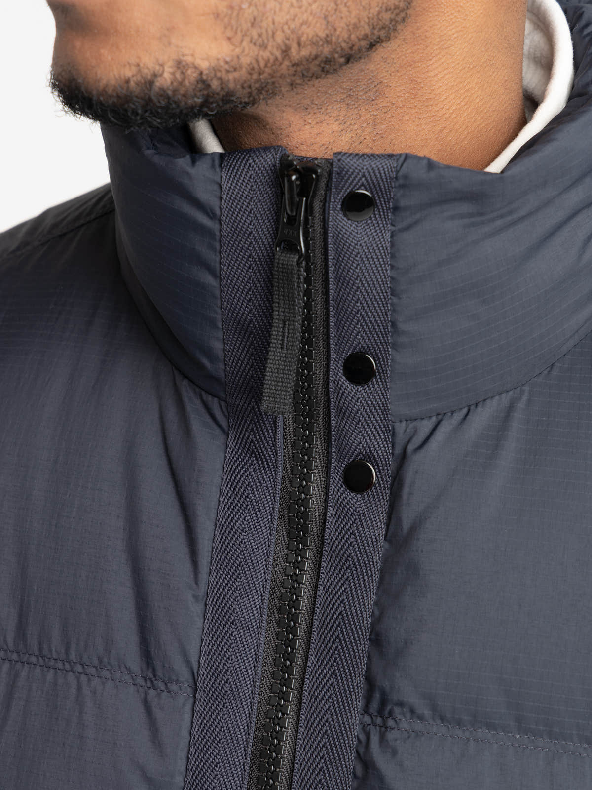 Navy Ripstop Cordura® Lightweight Down Vest With Zip Pockets