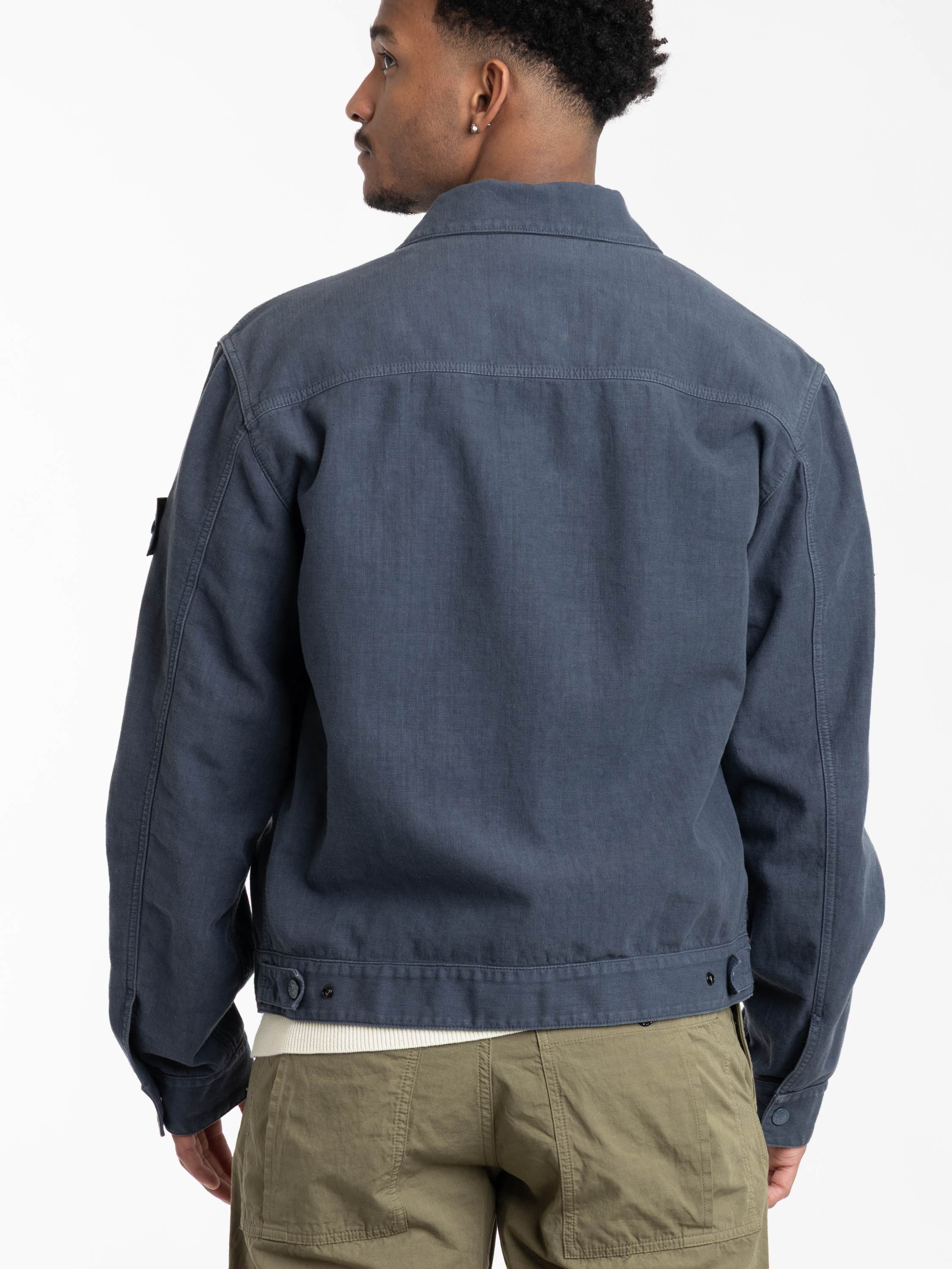 Slate Blue Bonded Linen TC S.I. Ghost Coach Jacket