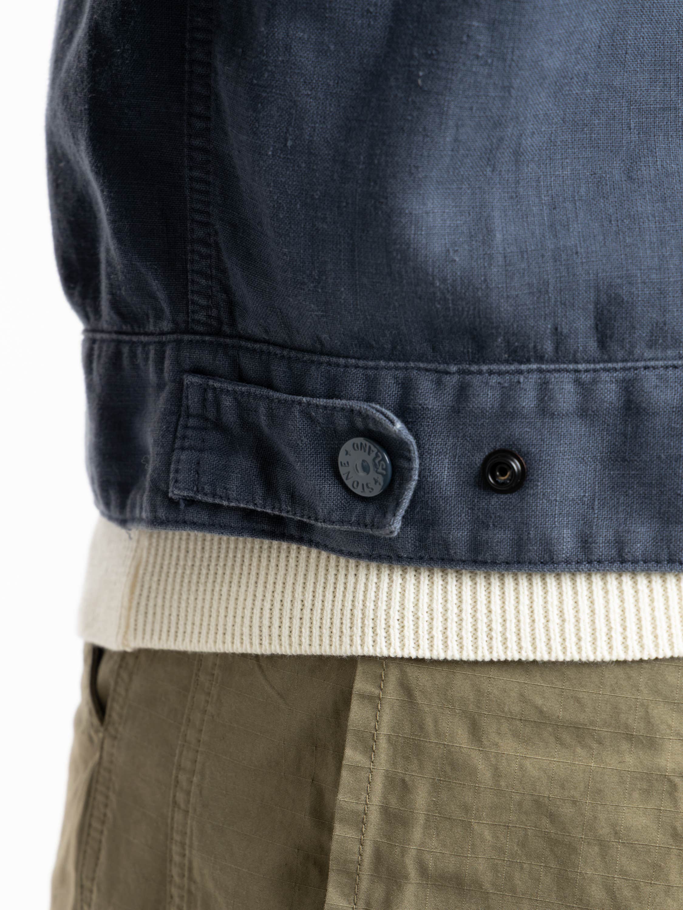 Slate Blue Bonded Linen TC S.I. Ghost Coach Jacket