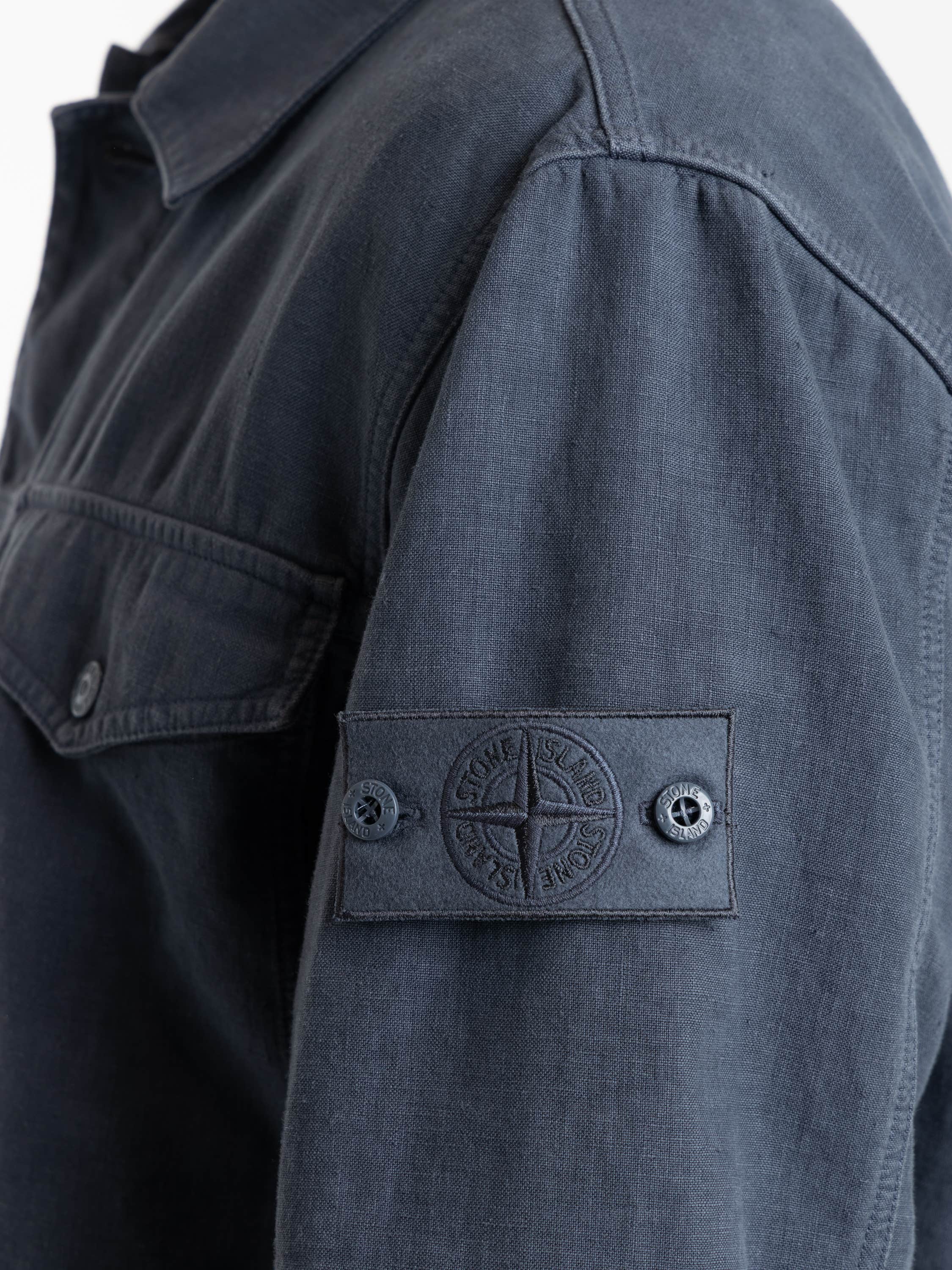 Slate Blue Bonded Linen TC S.I. Ghost Coach Jacket
