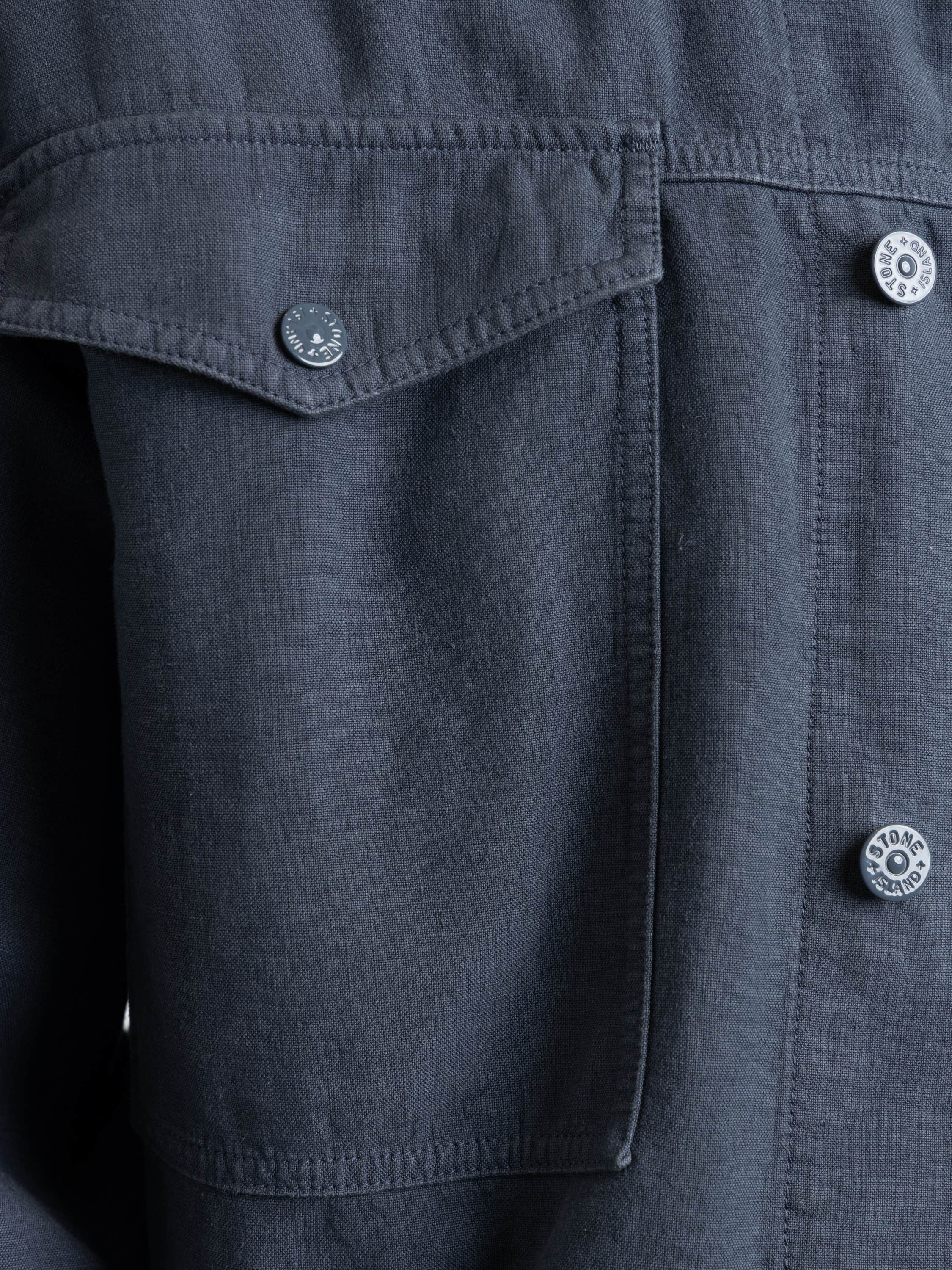 Slate Blue Bonded Linen TC S.I. Ghost Coach Jacket