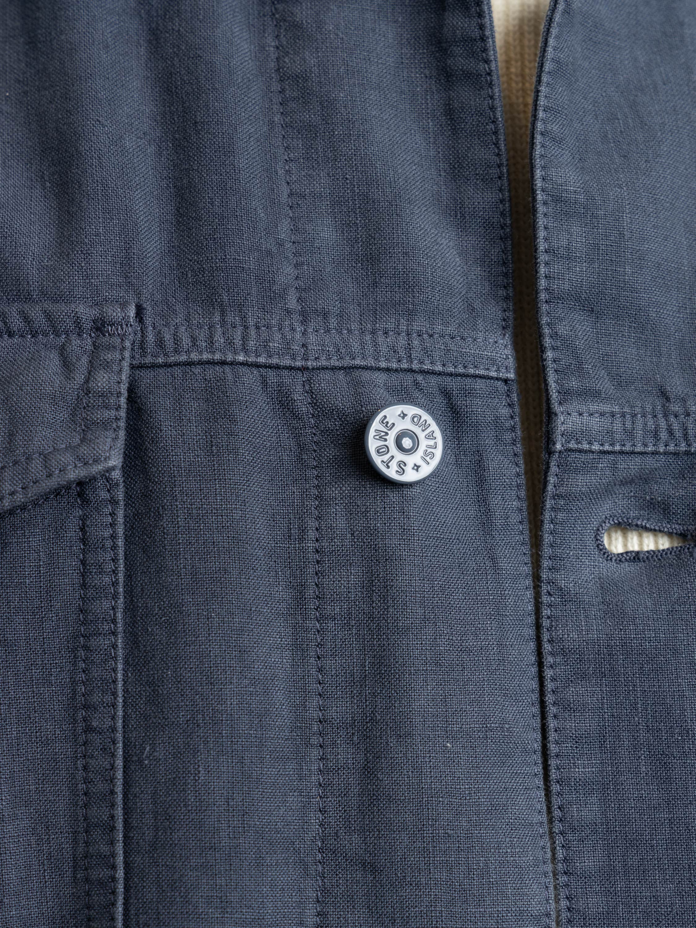 Slate Blue Bonded Linen TC S.I. Ghost Coach Jacket