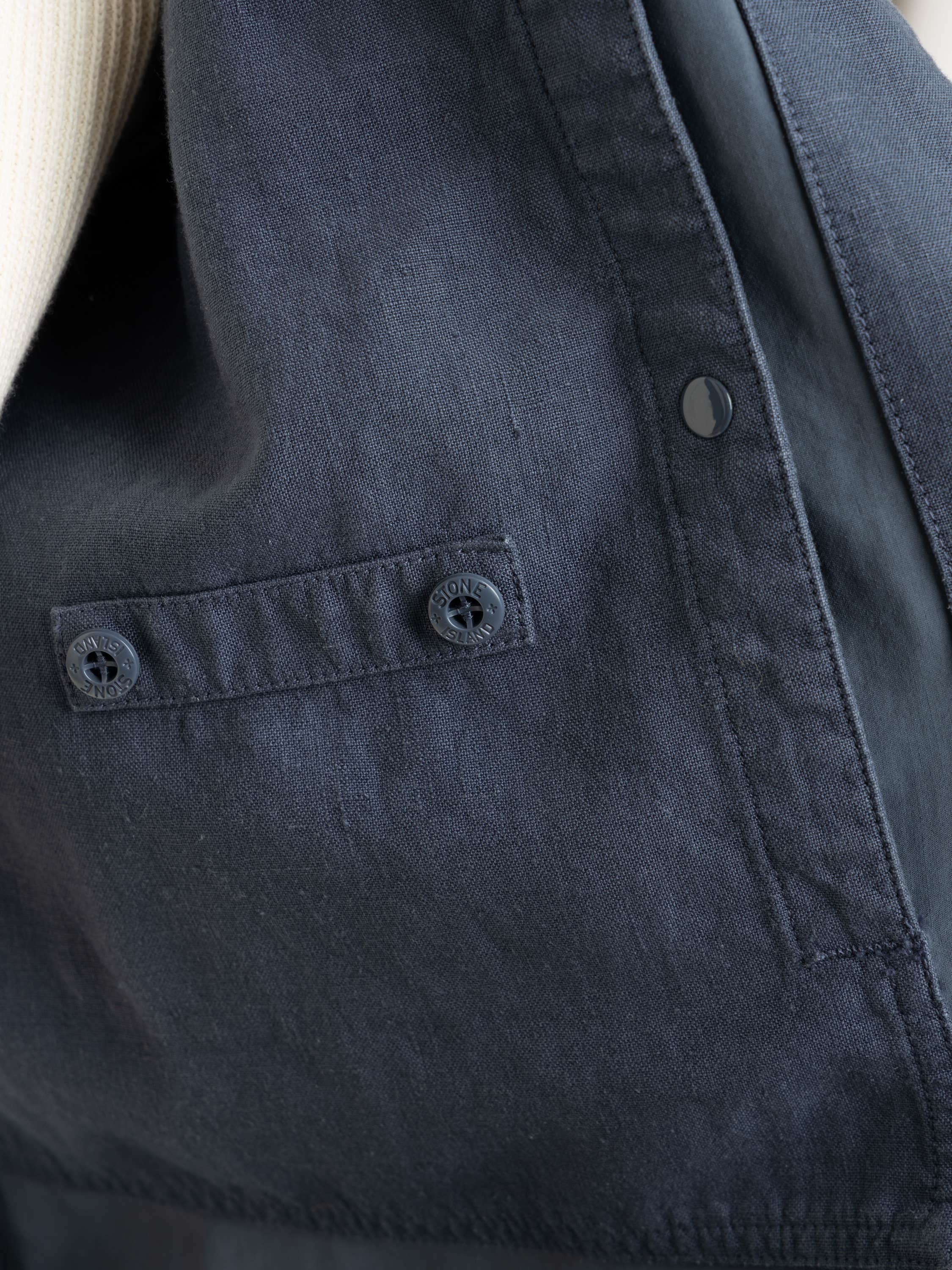 Slate Blue Bonded Linen TC S.I. Ghost Coach Jacket