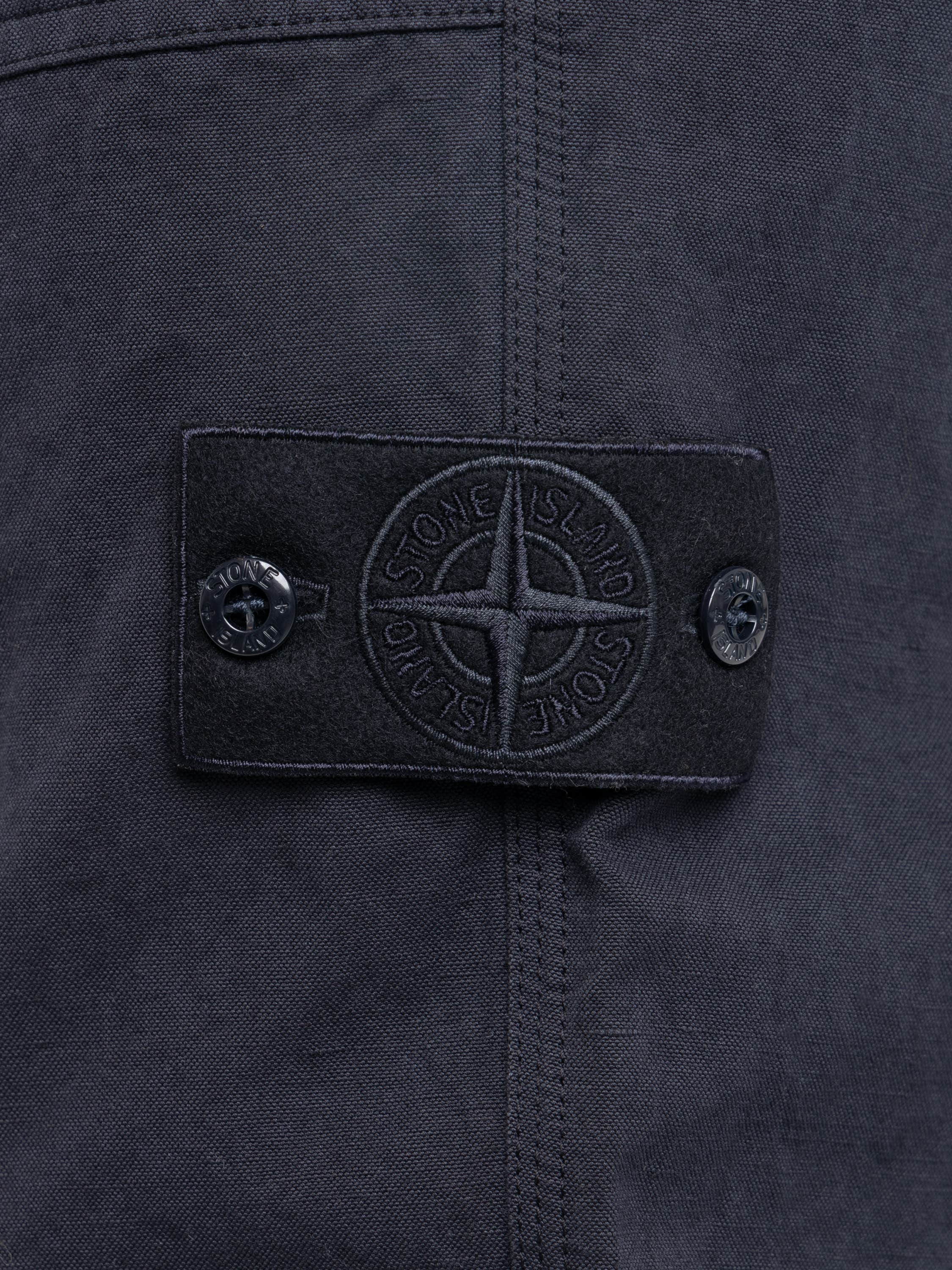 Slate Blue Cotton Linen Canvas S.I. Ghost Fatigue Pants