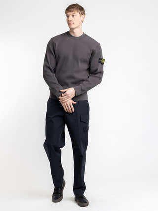 Stone Island Waffle Cotton Fleece Long Sleeve Shirt