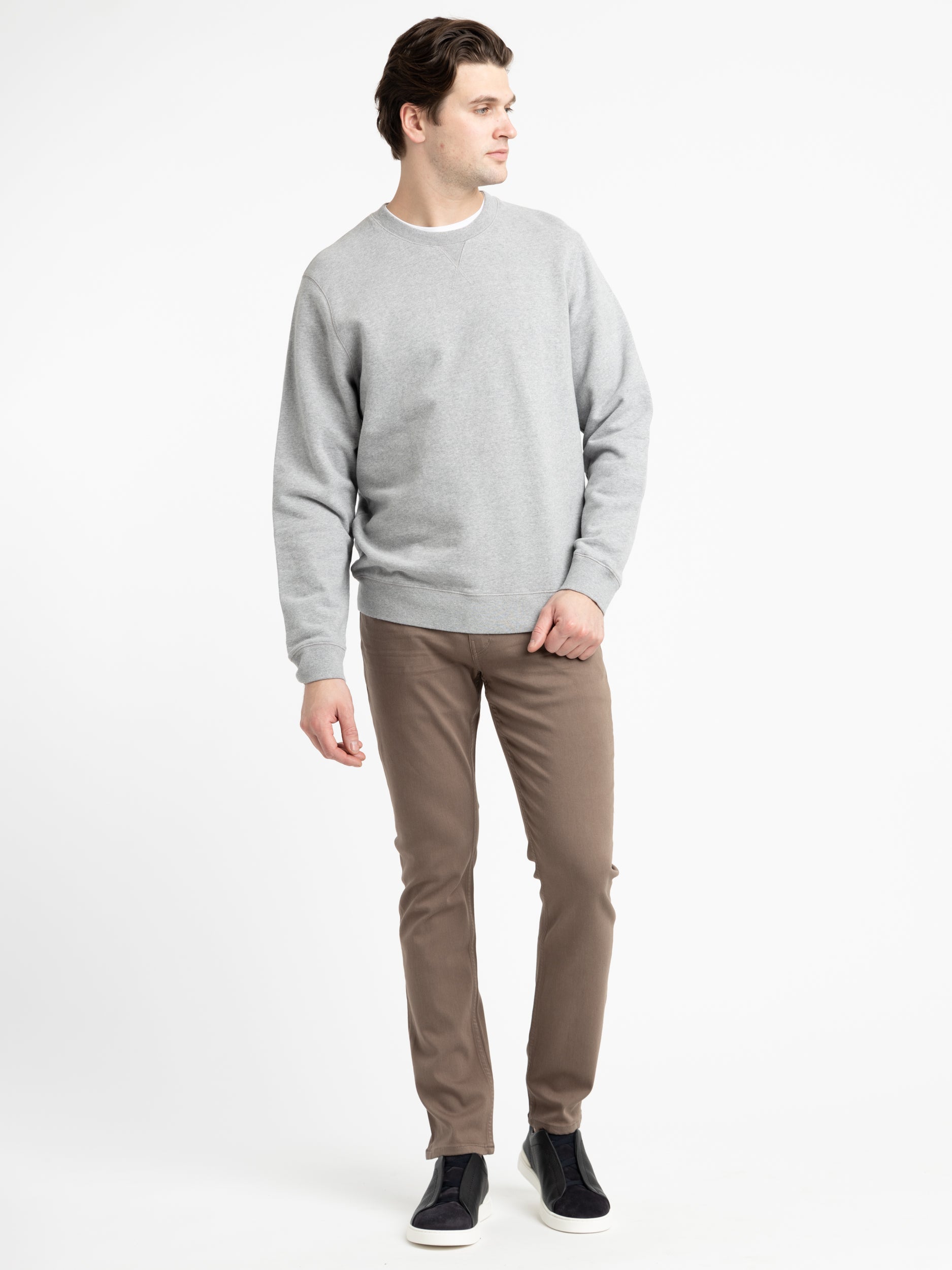 Grey Heather Loopback Sweatshirt – The Helm Clothing