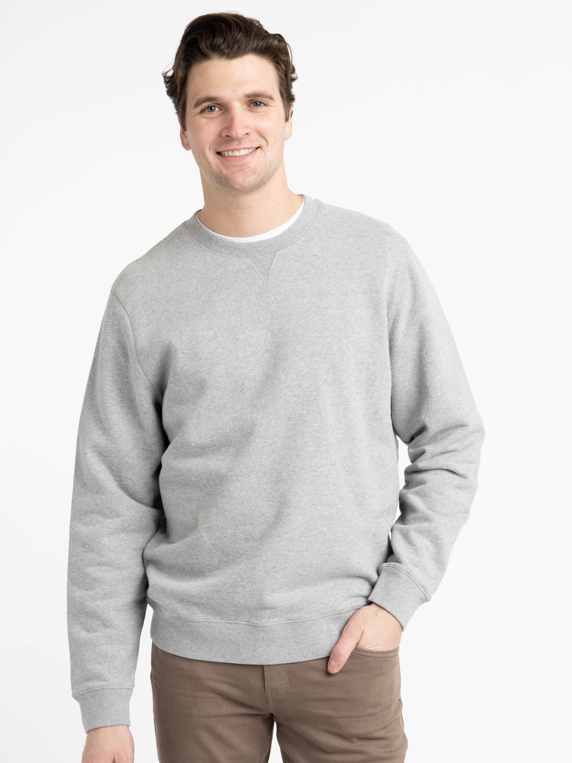 Grey Heather Loopback Sweatshirt
