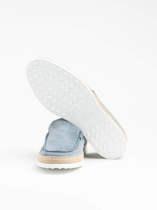 TOD'S Blue Nubuck Slip-On