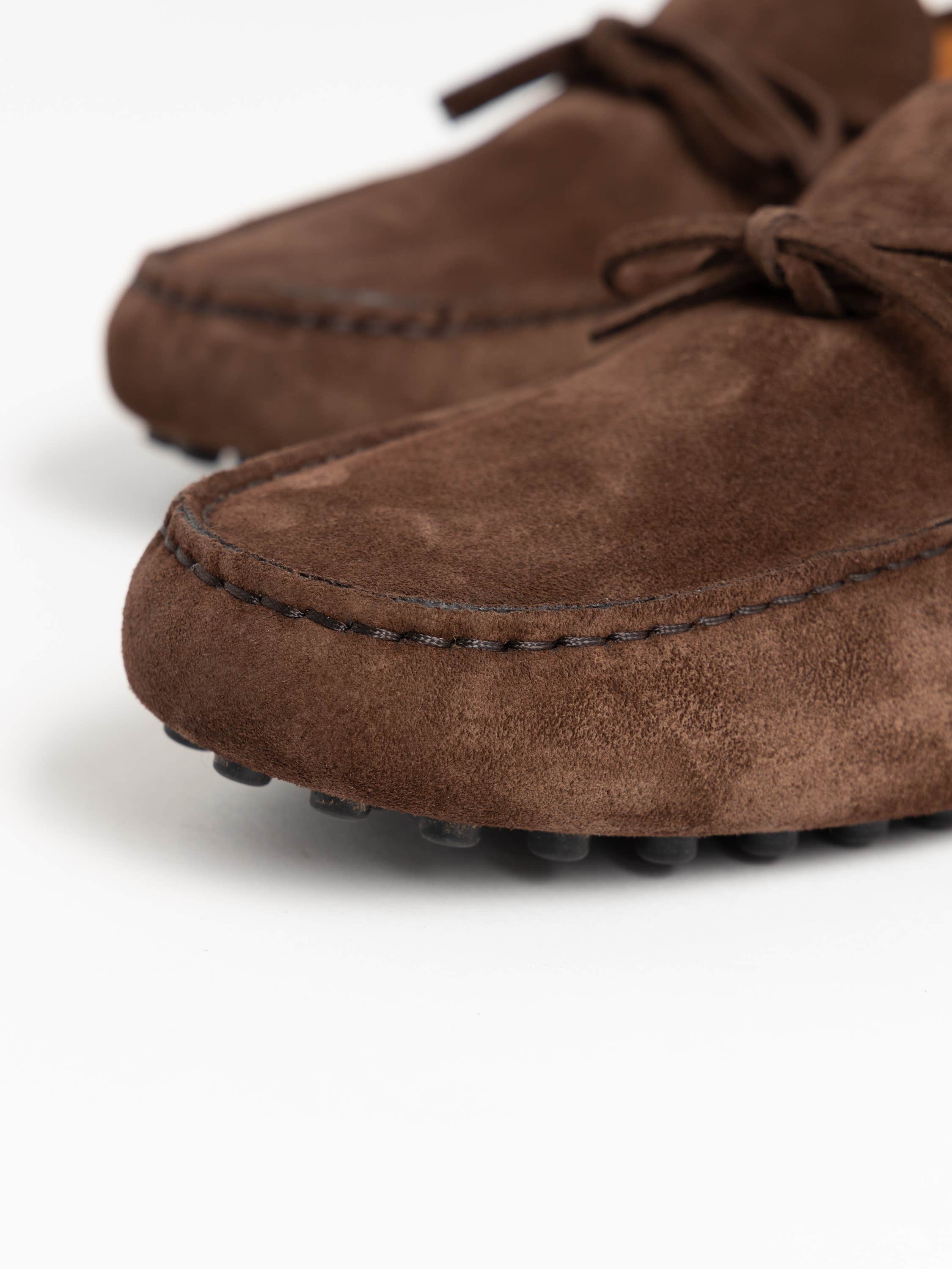 Brown Gommino Suede Boat Shoes