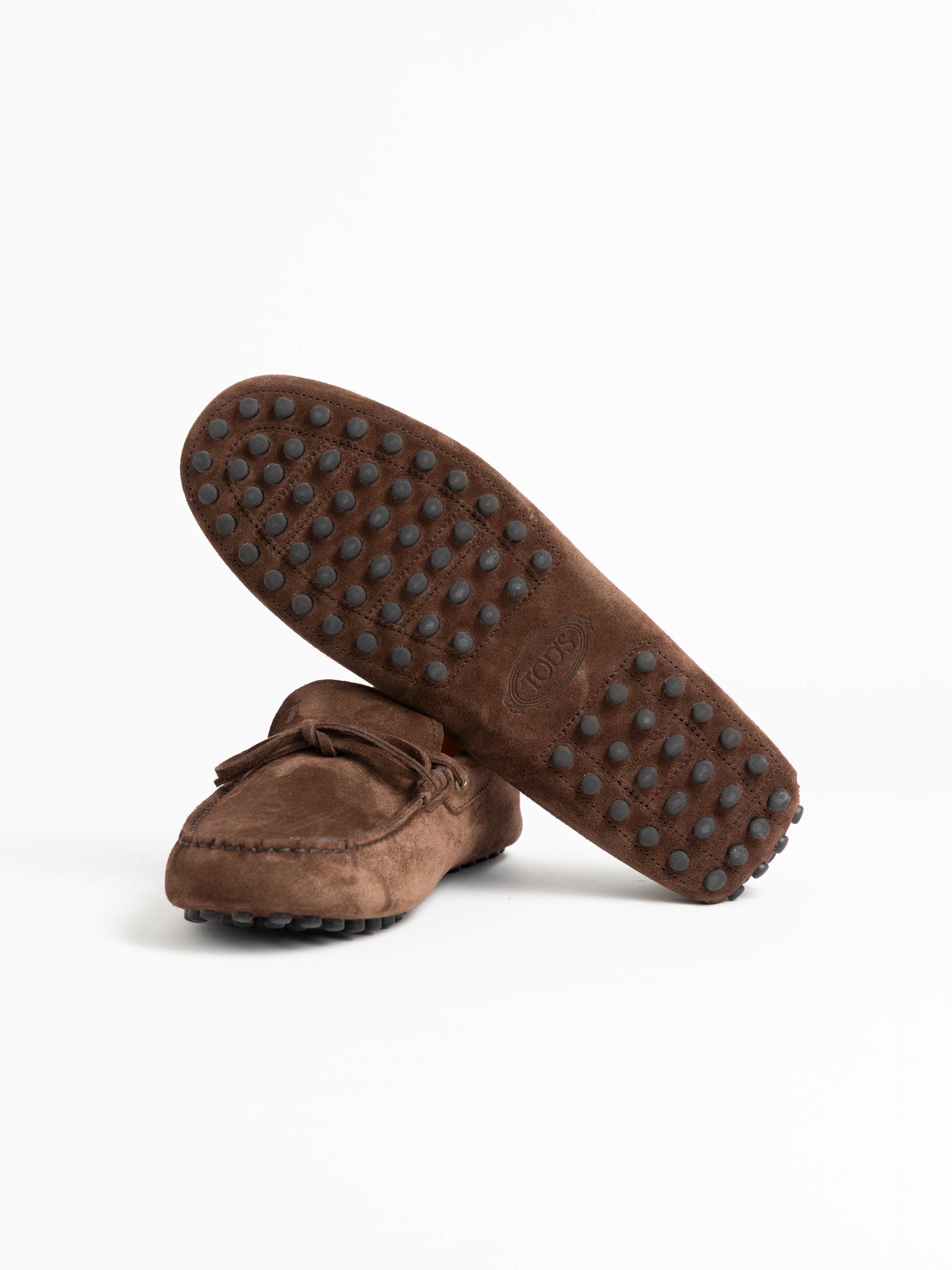 Brown Gommino Suede Boat Shoes