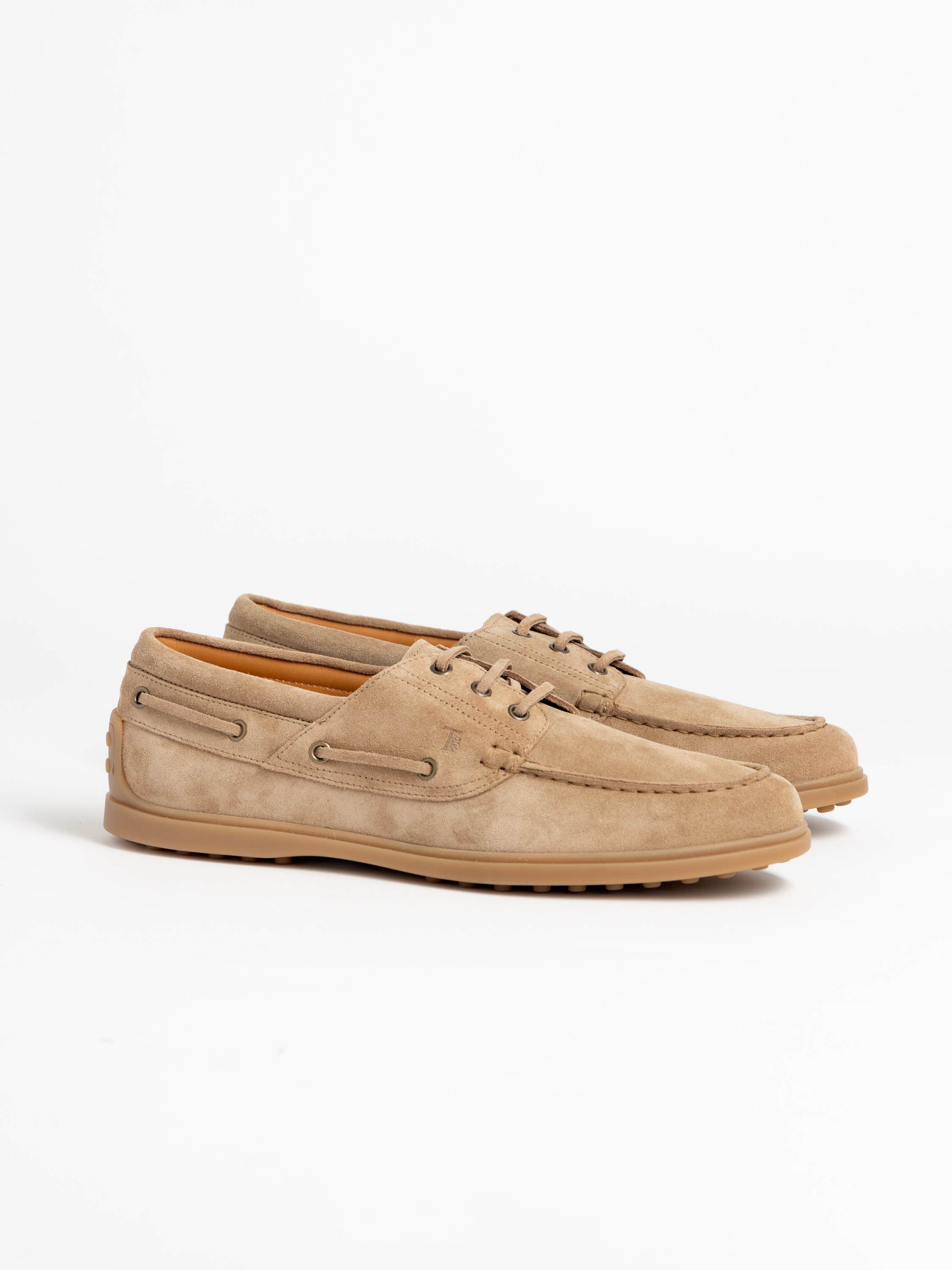 Light Brown Gommino Suede Boat Shoes