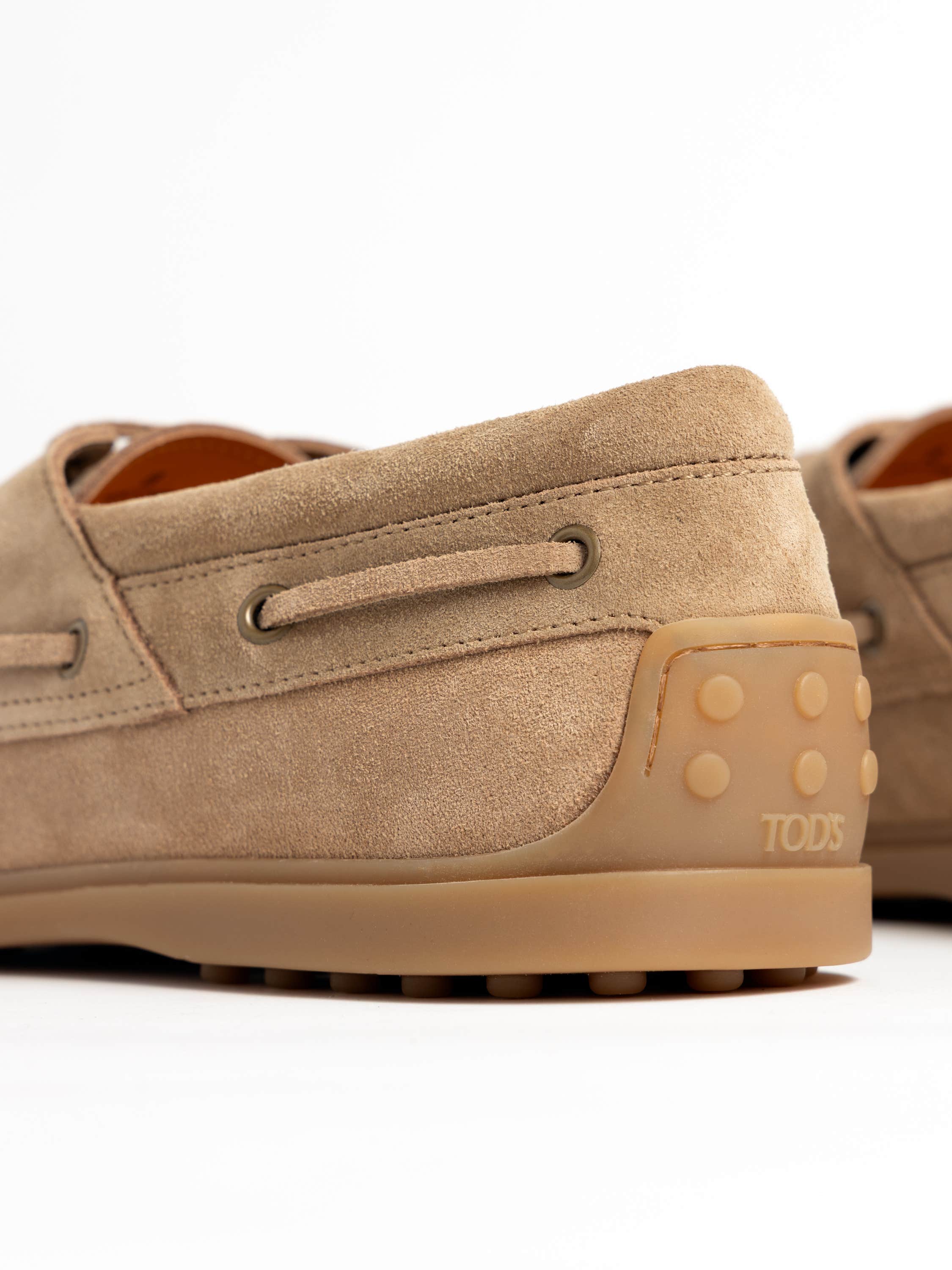 Light Brown Gommino Suede Boat Shoes