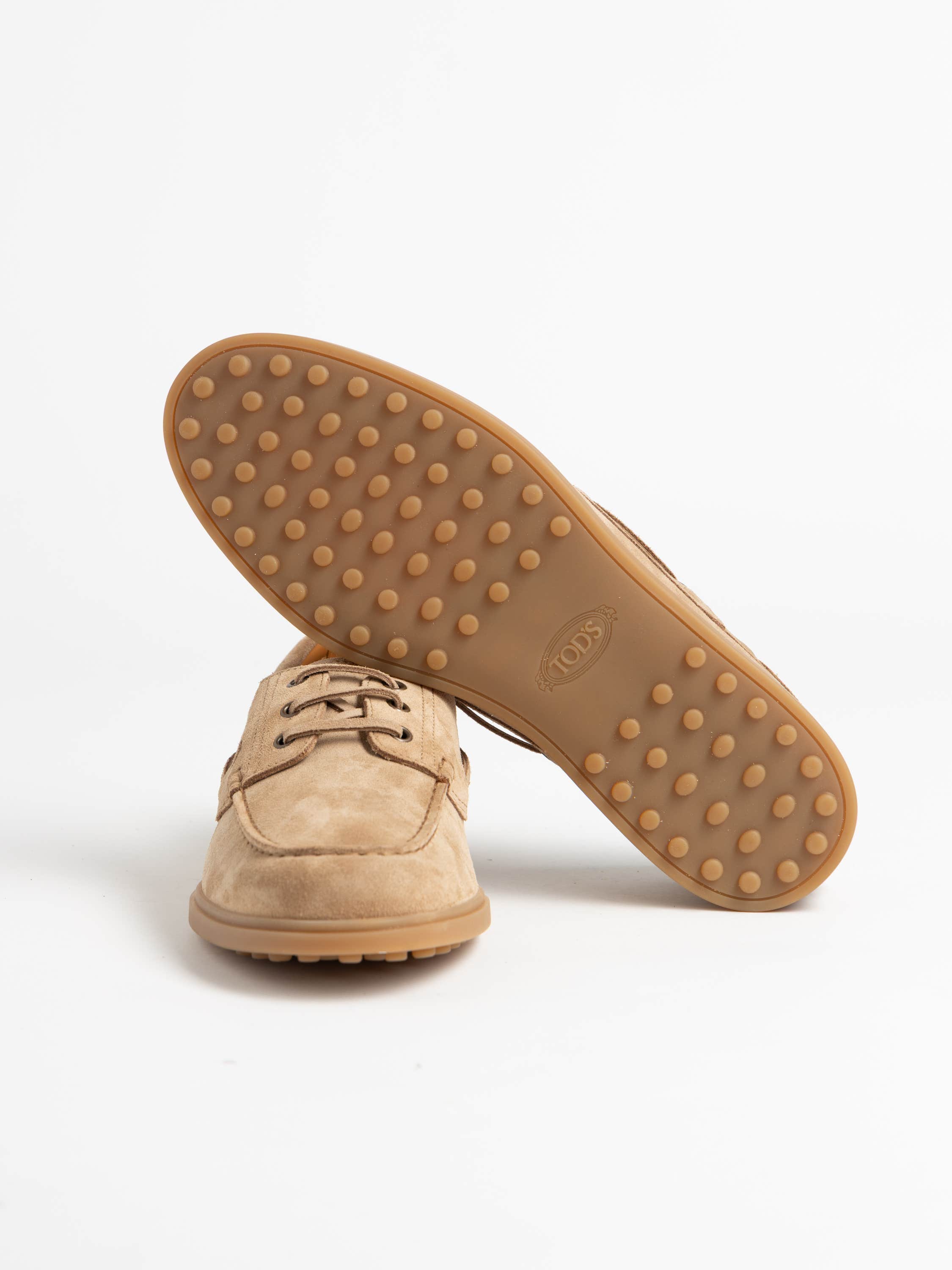 Light Brown Gommino Suede Boat Shoes
