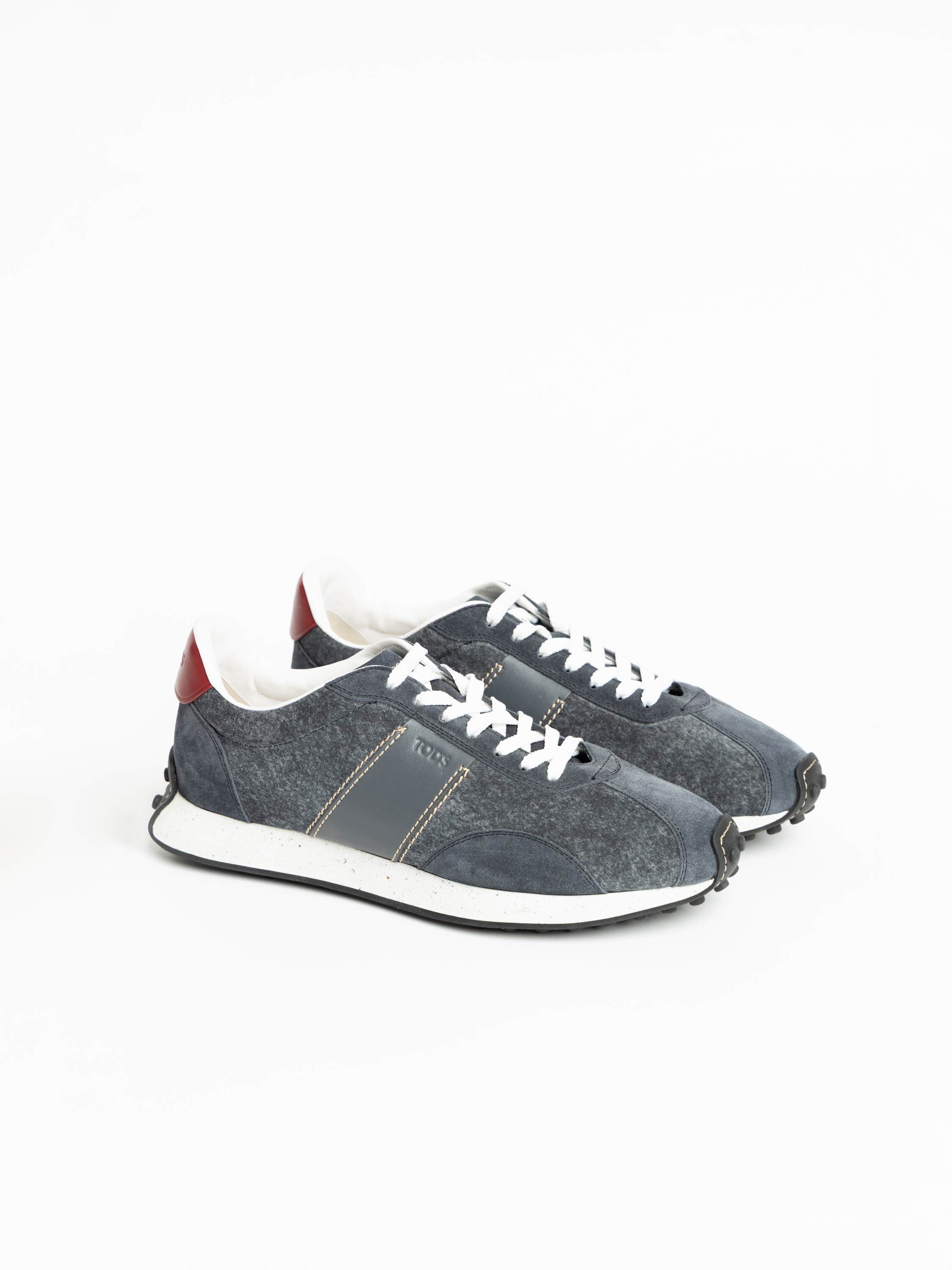 Dark Blue Vintage Suede Sneakers