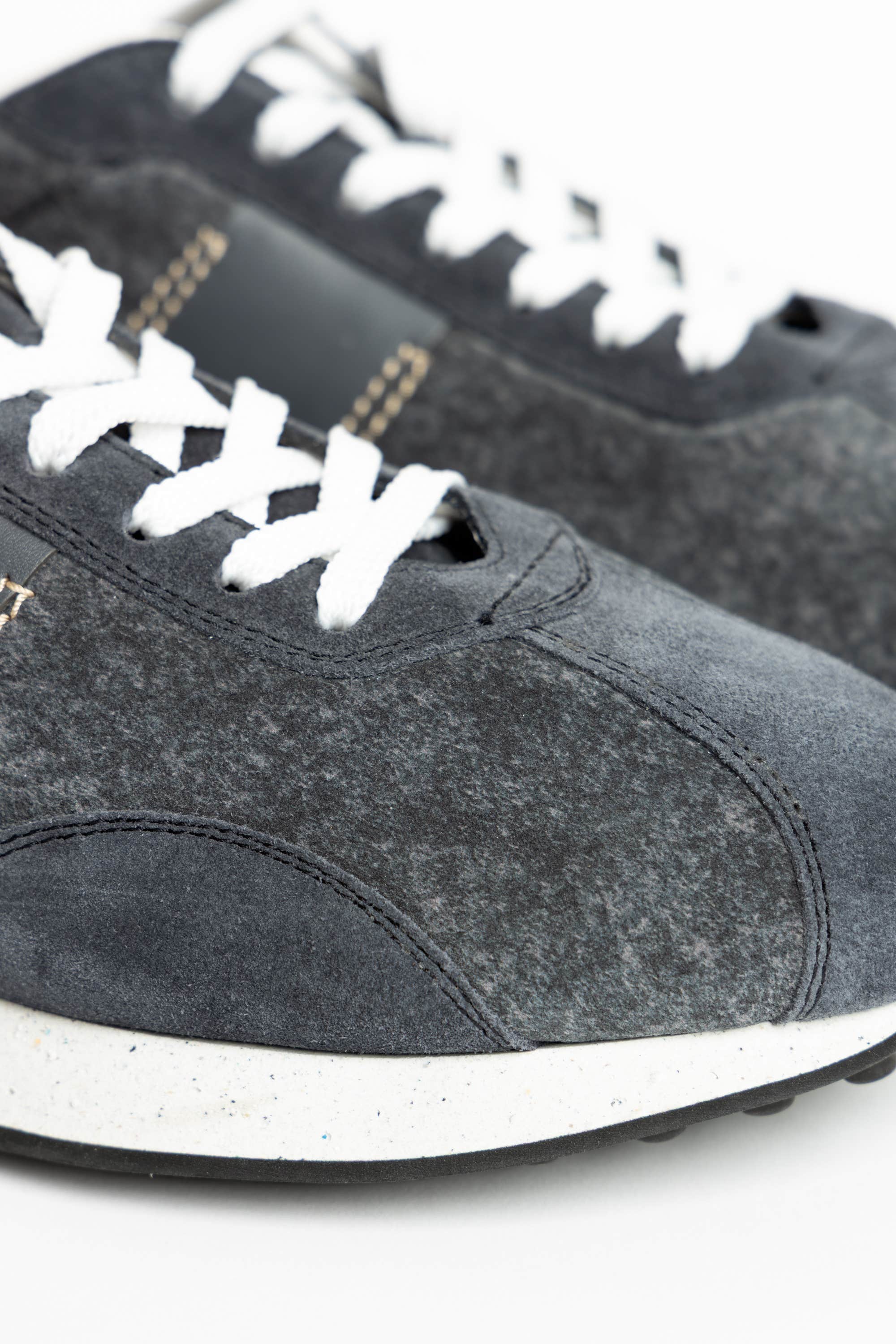 Dark Blue Vintage Suede Sneakers