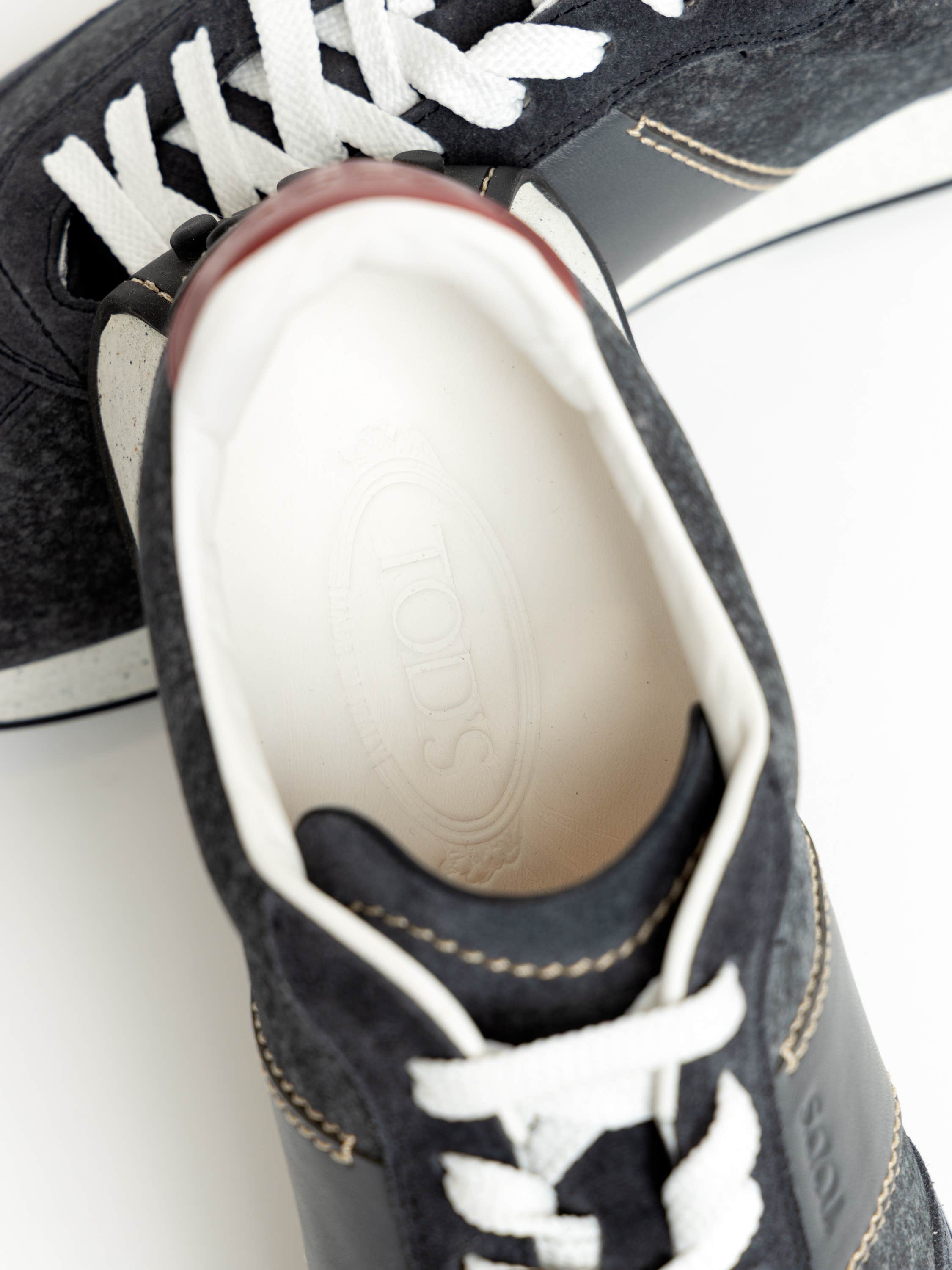 Dark Blue Vintage Suede Sneakers