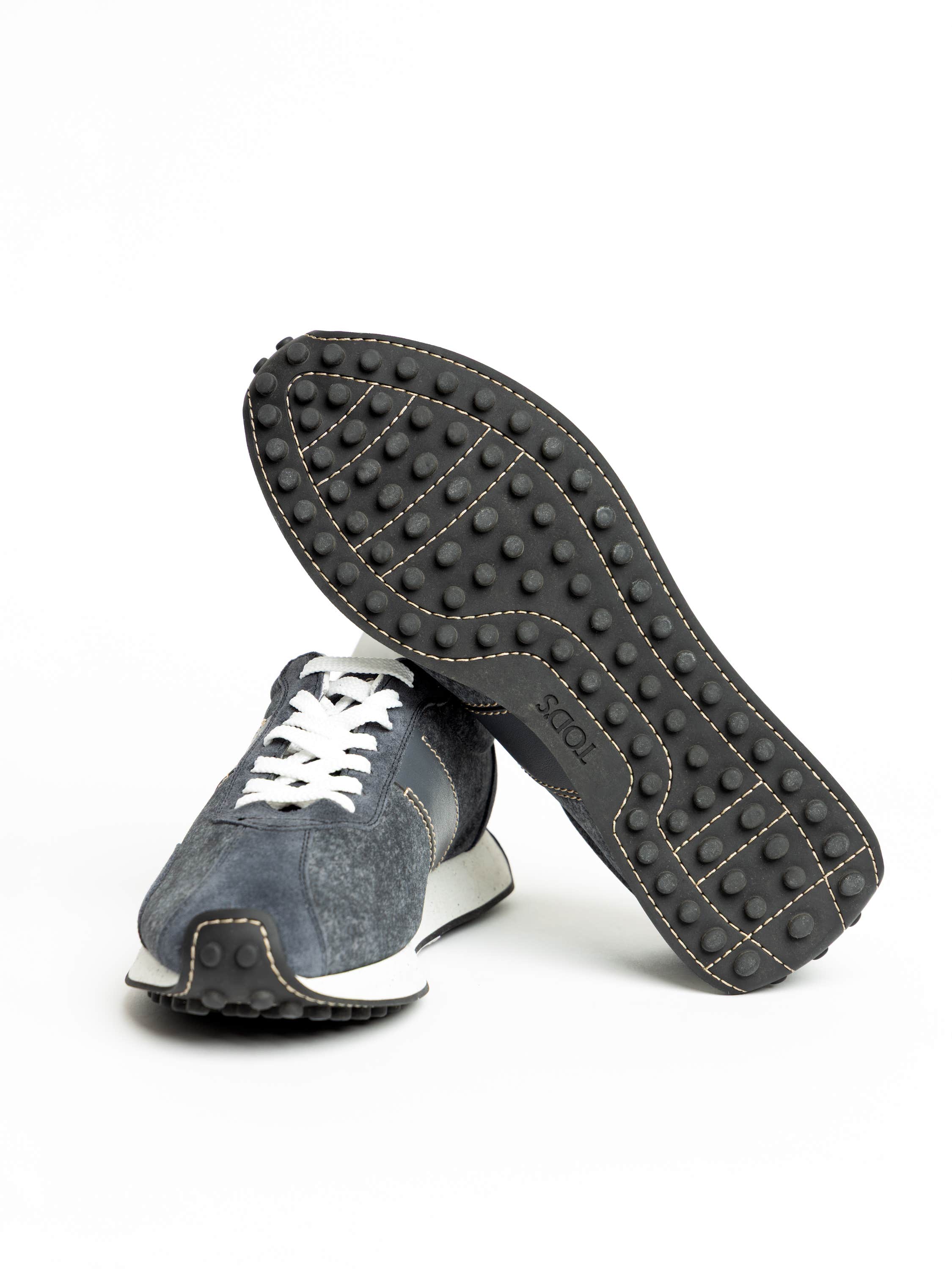 Dark Blue Vintage Suede Sneakers