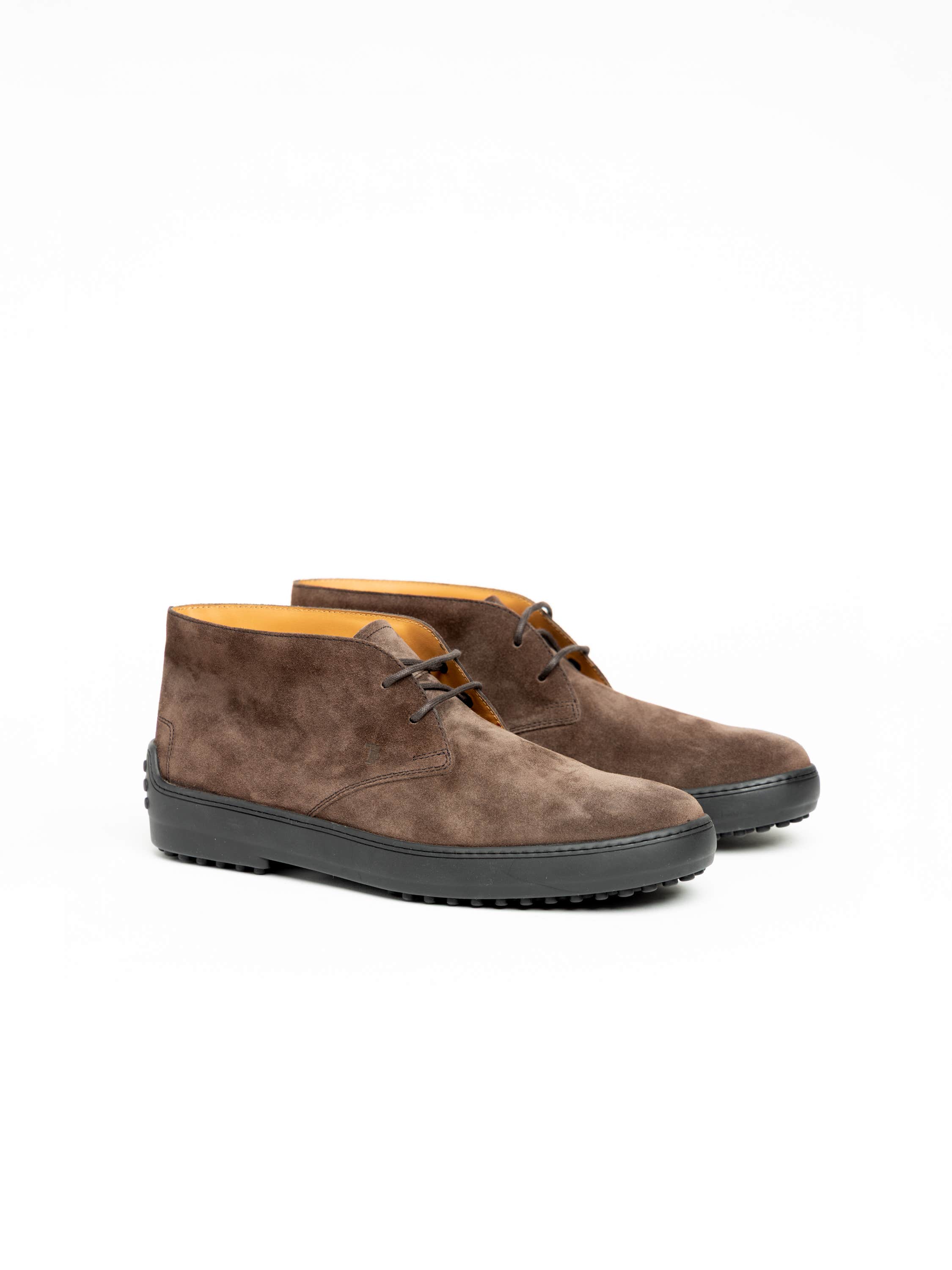 Dark Brown Desert Boots in Suede