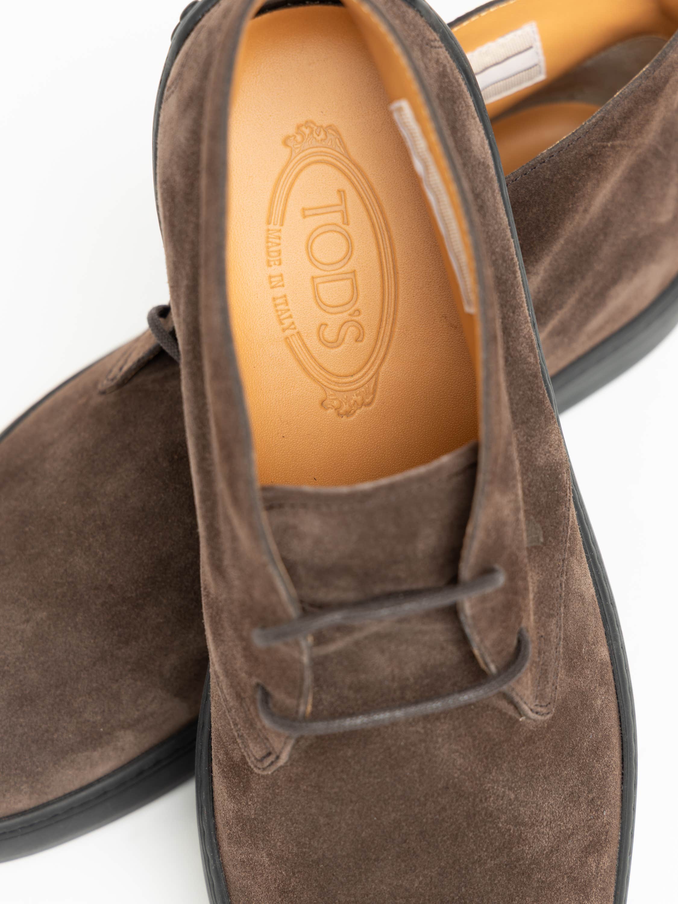 Dark Brown Desert Boots in Suede