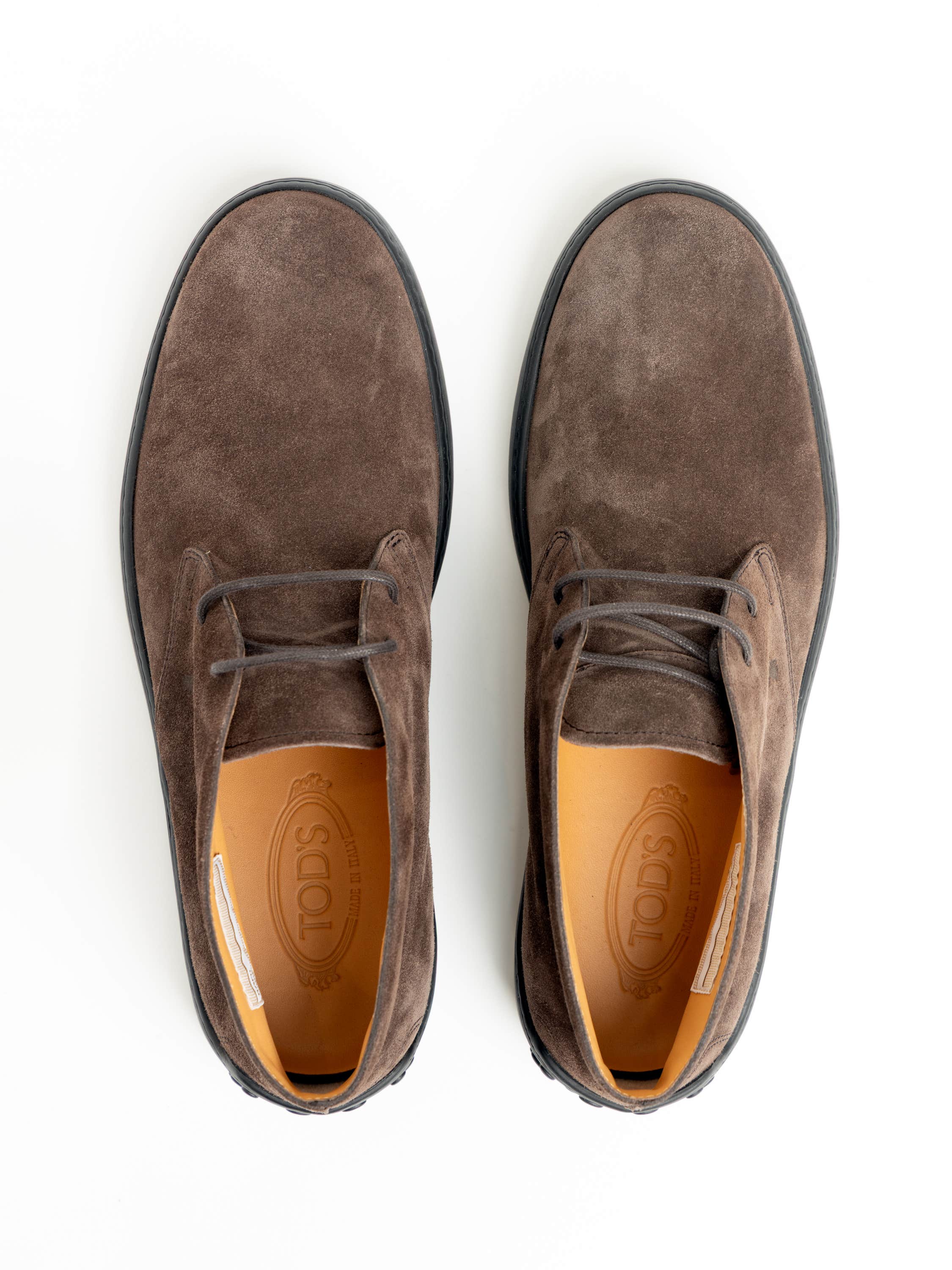 Dark Brown Desert Boots in Suede