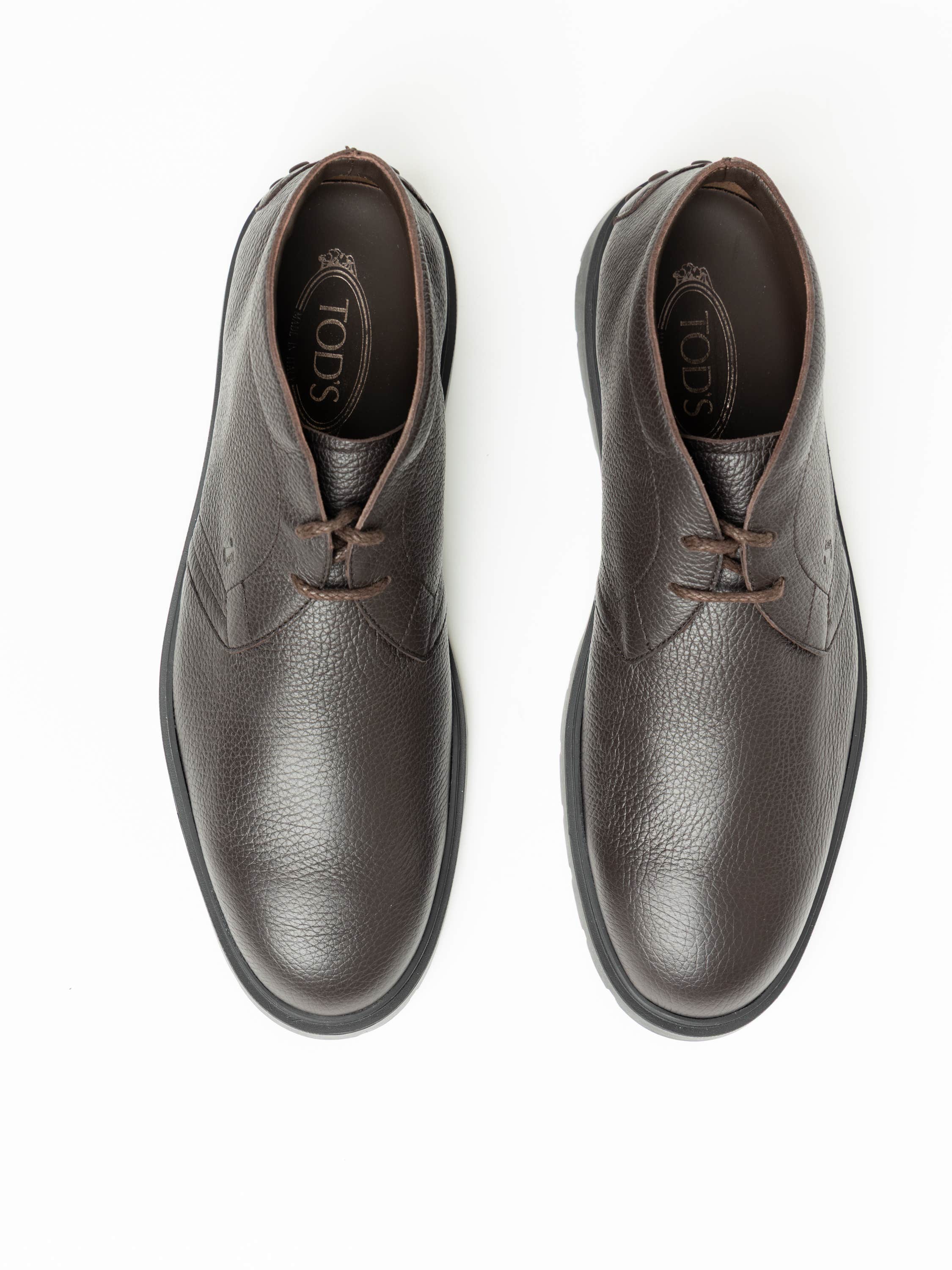 Dark Brown Leather Desert Boots