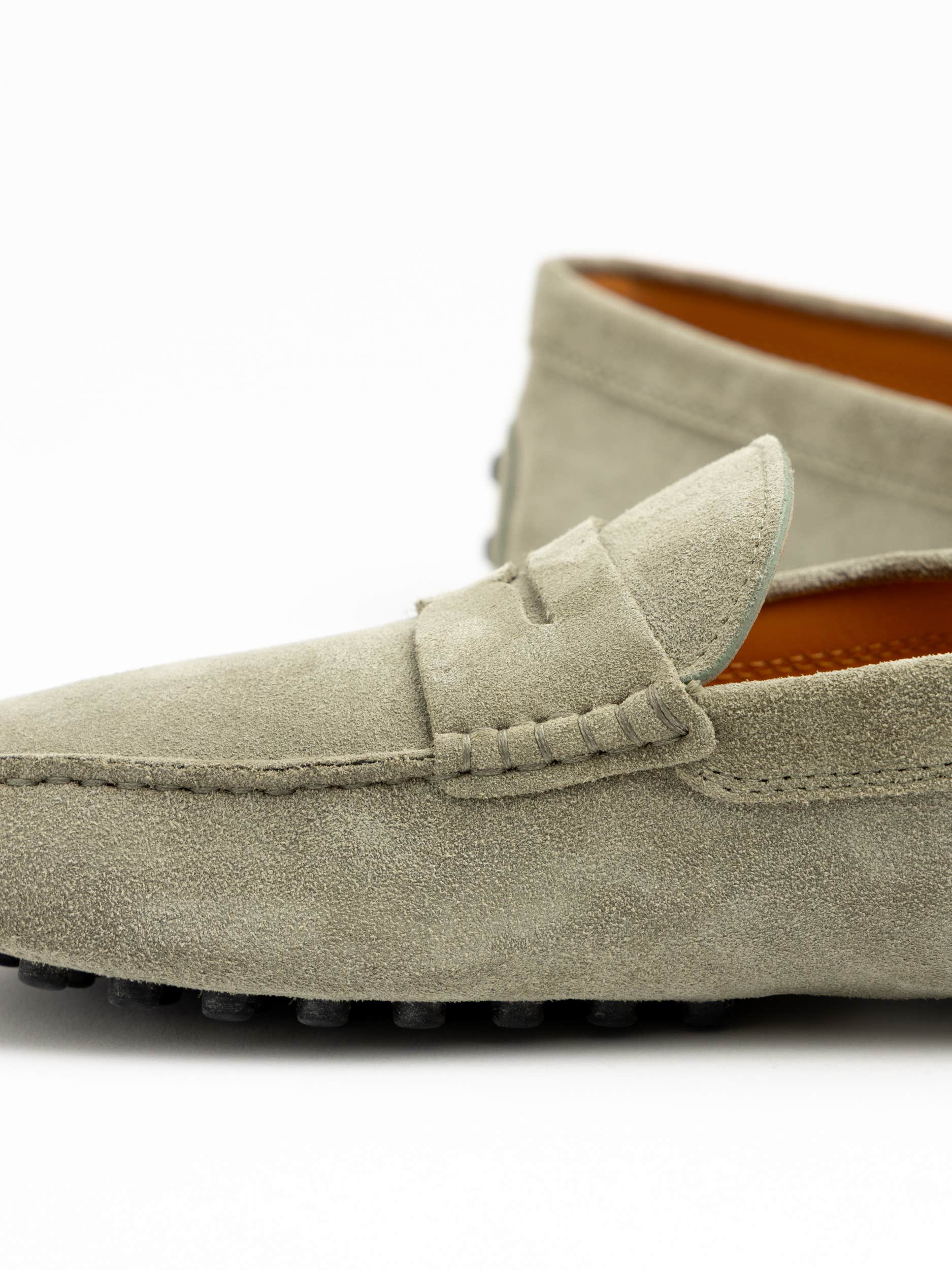 Green Suede Gommino Driving Shoe