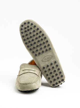 TOD'S Green Suede Gommino Driving Shoe
