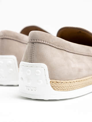 TOD'S Grey Nubuck Slip-On