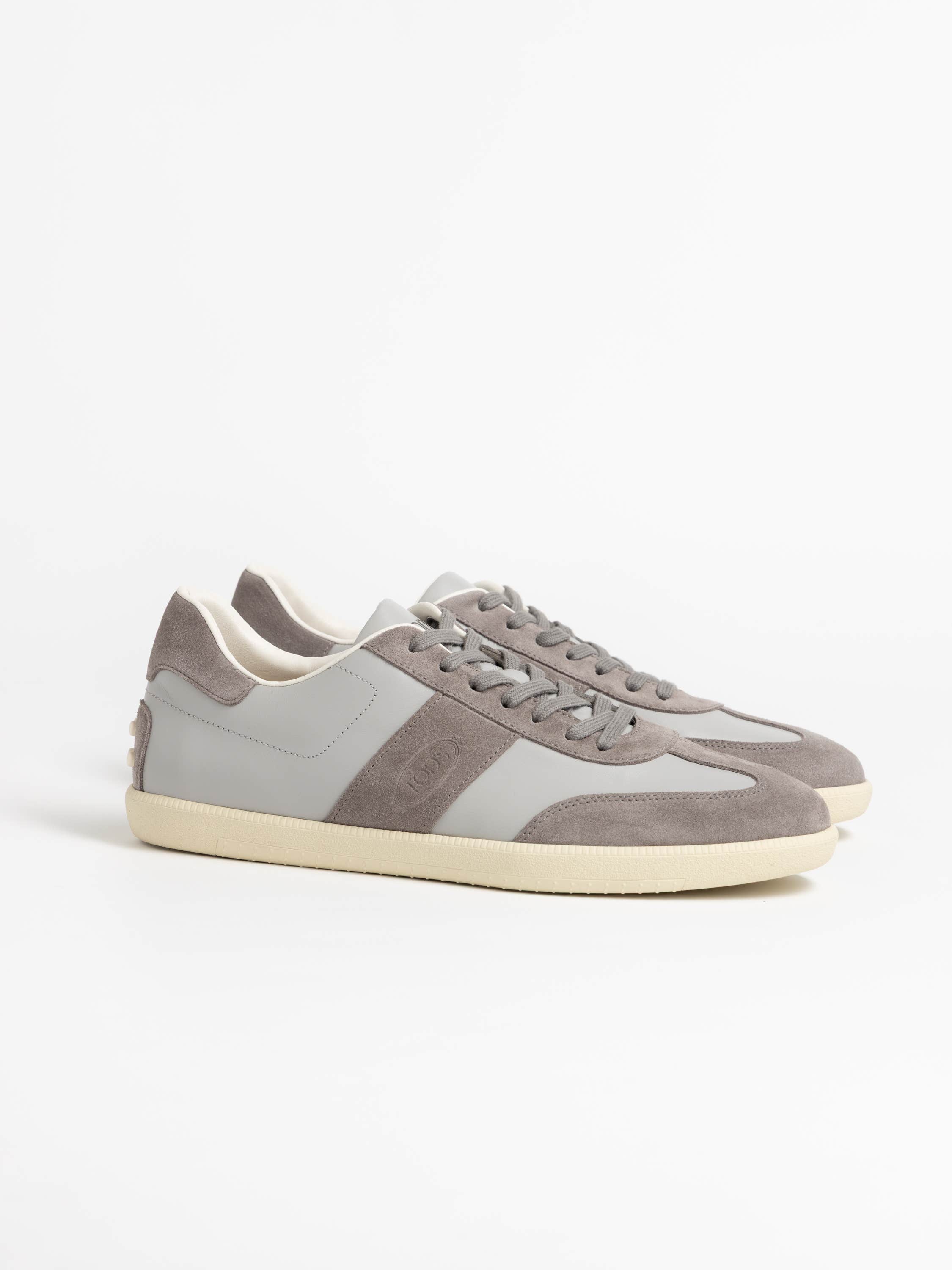 Medium Grey Tabs Leather Sneakers