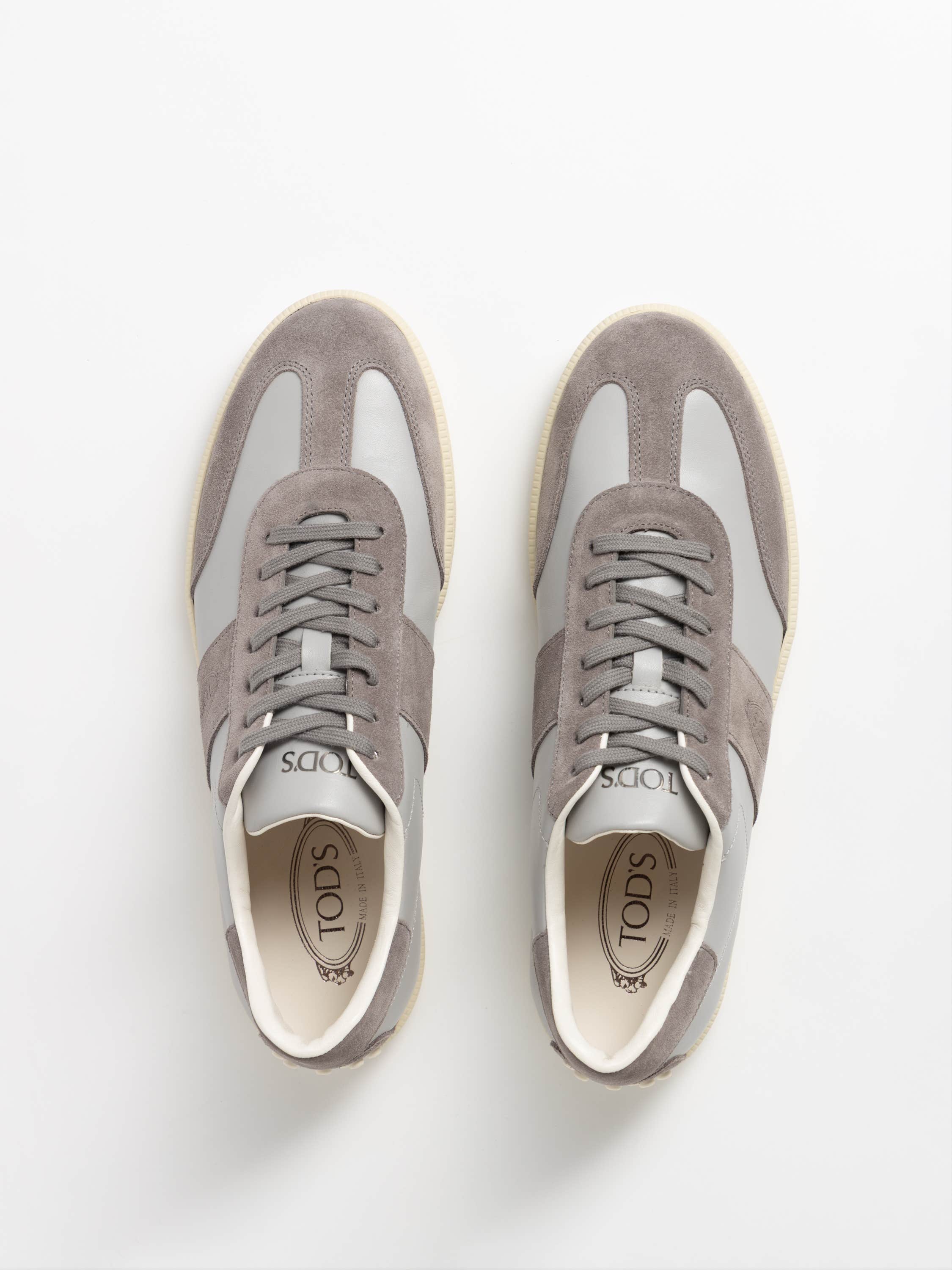 Medium Grey Tabs Leather Sneakers