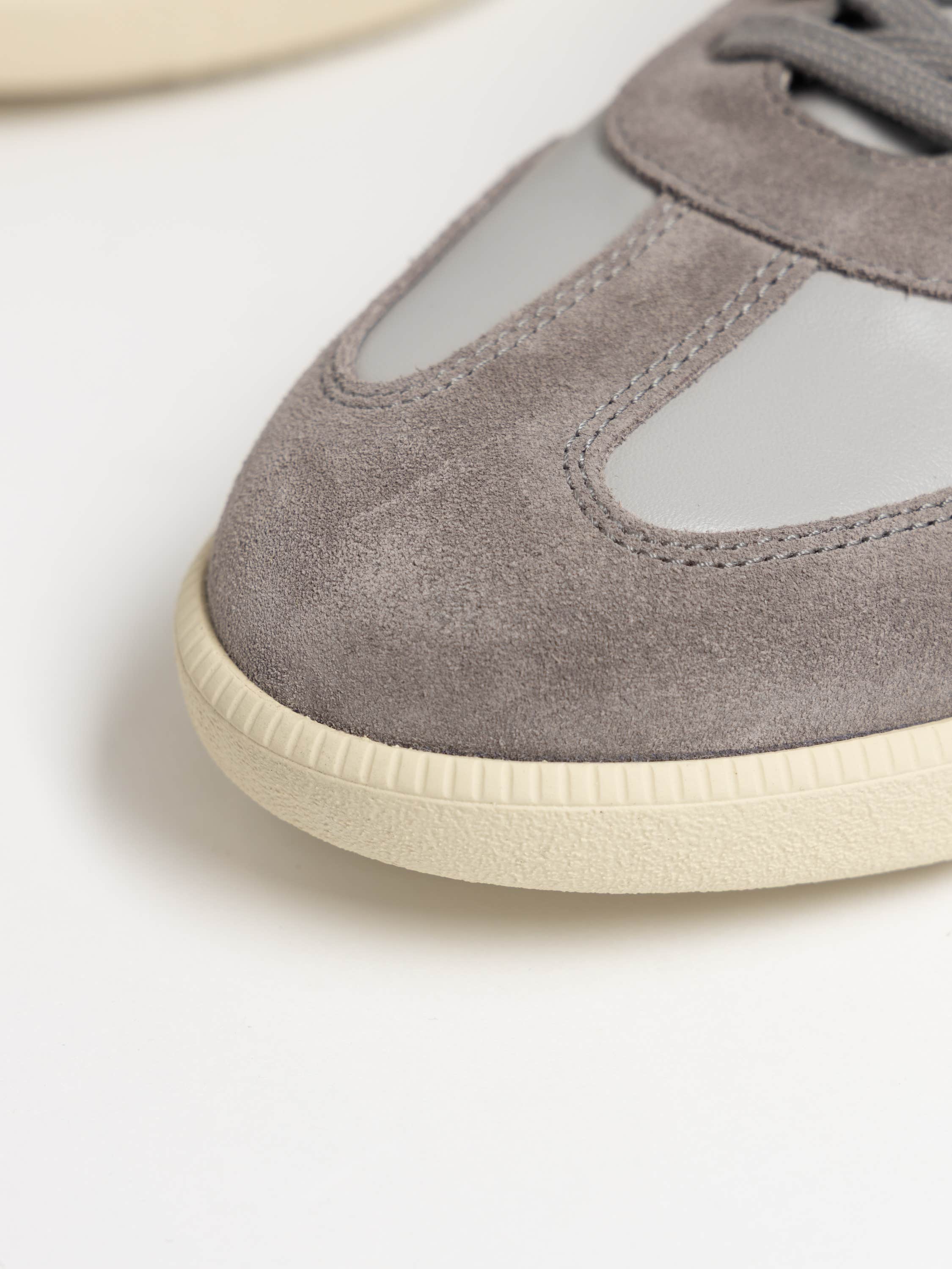 Medium Grey Tabs Leather Sneakers