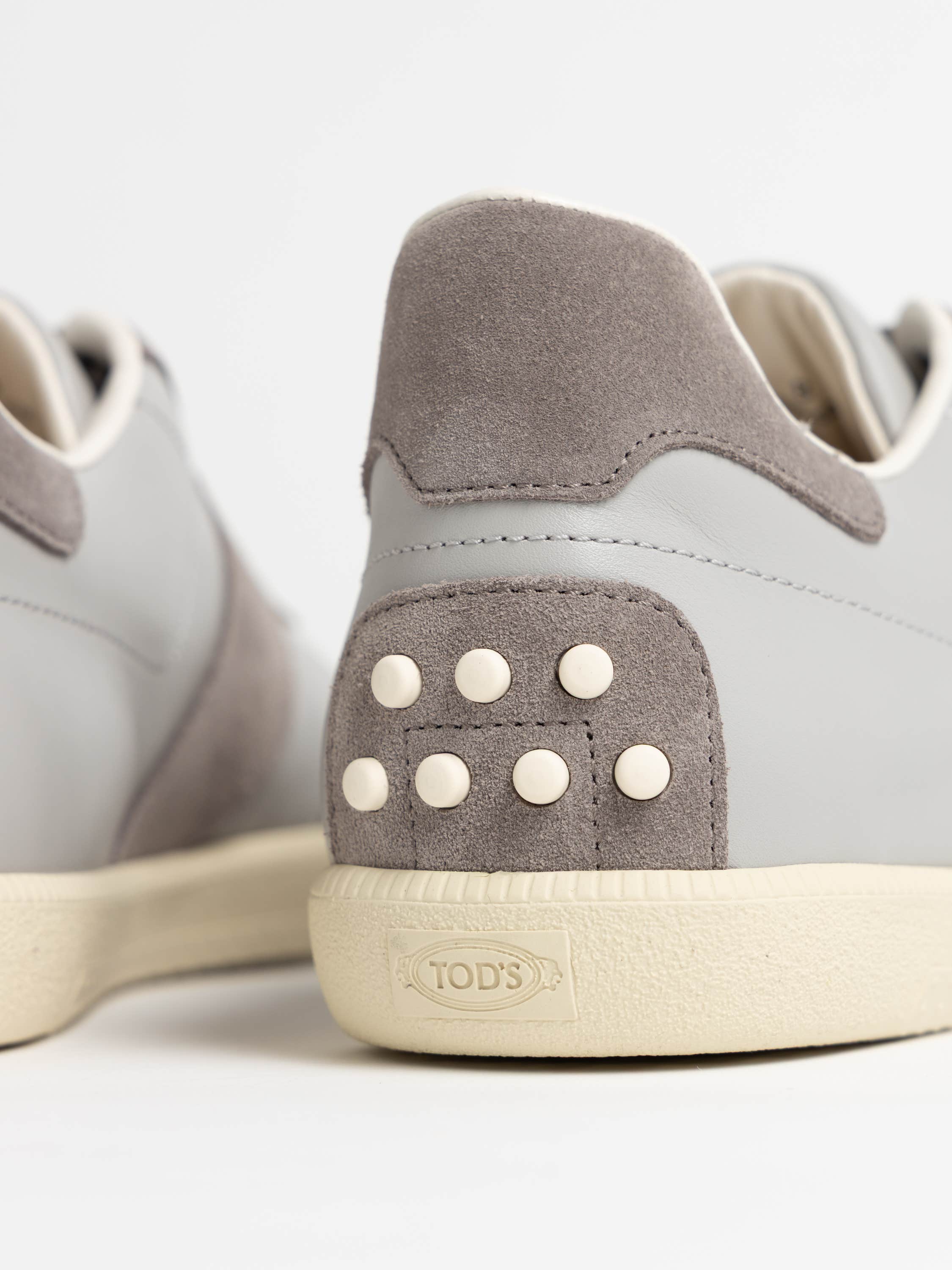 Medium Grey Tabs Leather Sneakers