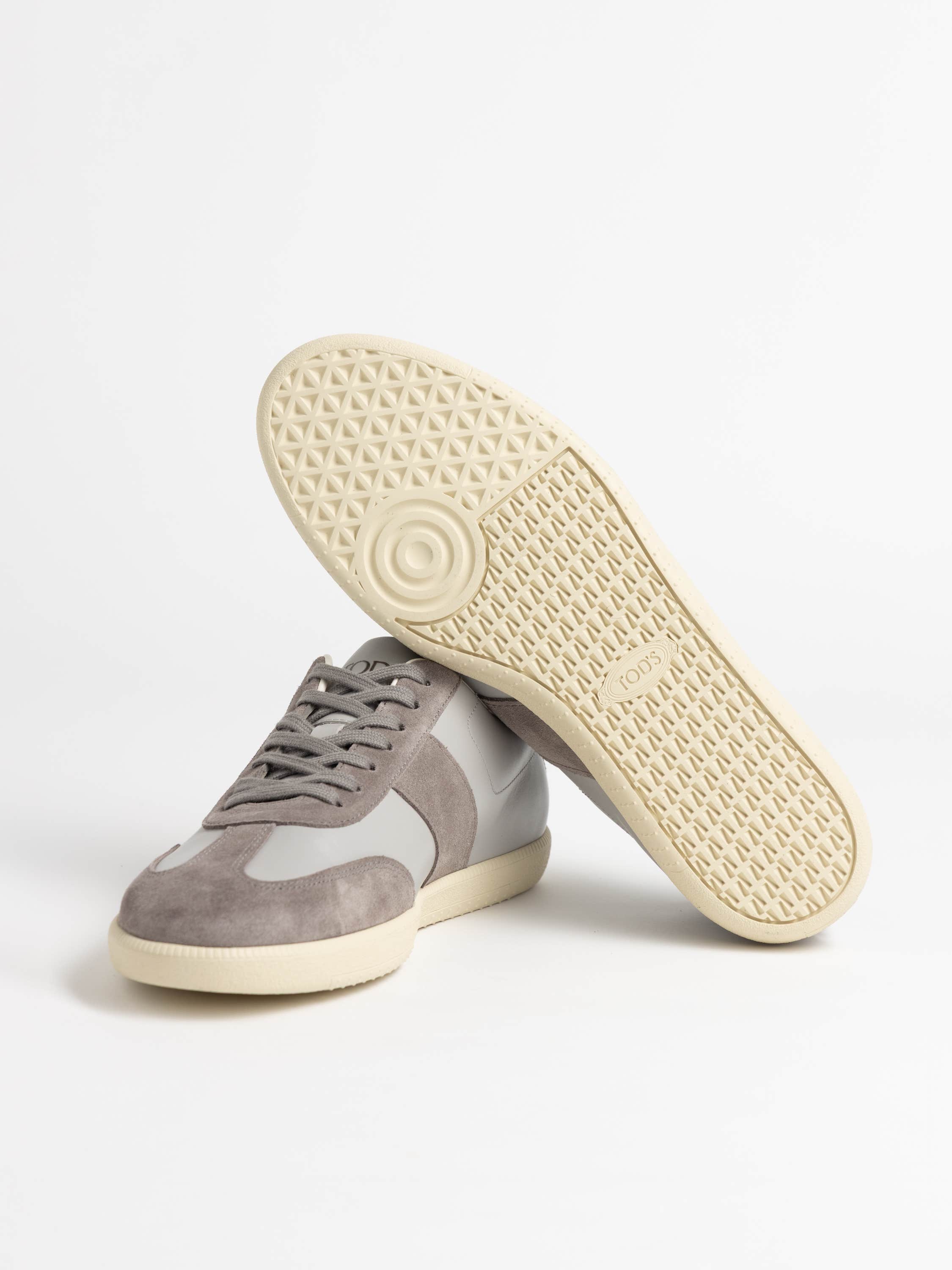 Medium Grey Tabs Leather Sneakers