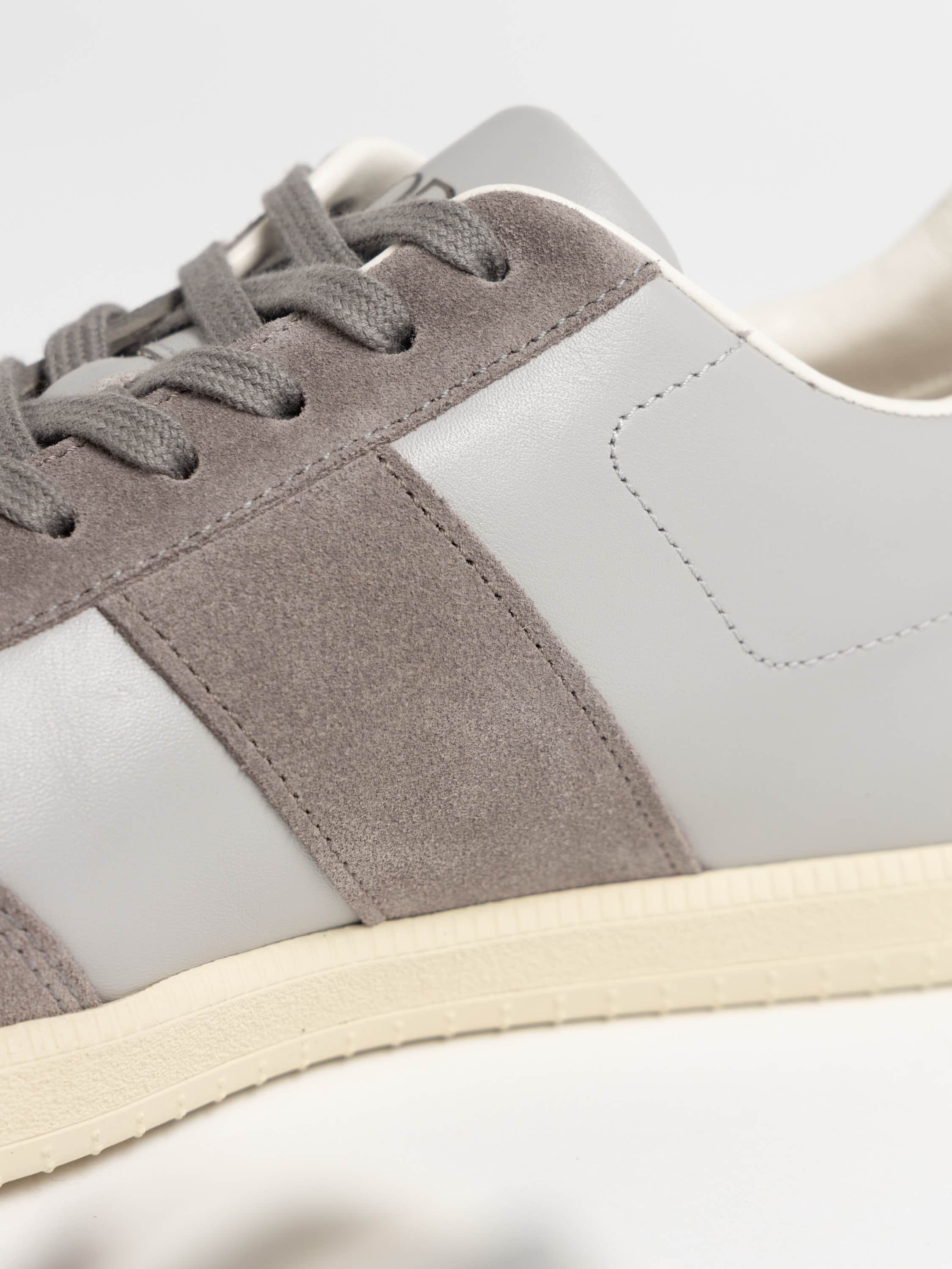 Medium Grey Tabs Leather Sneakers