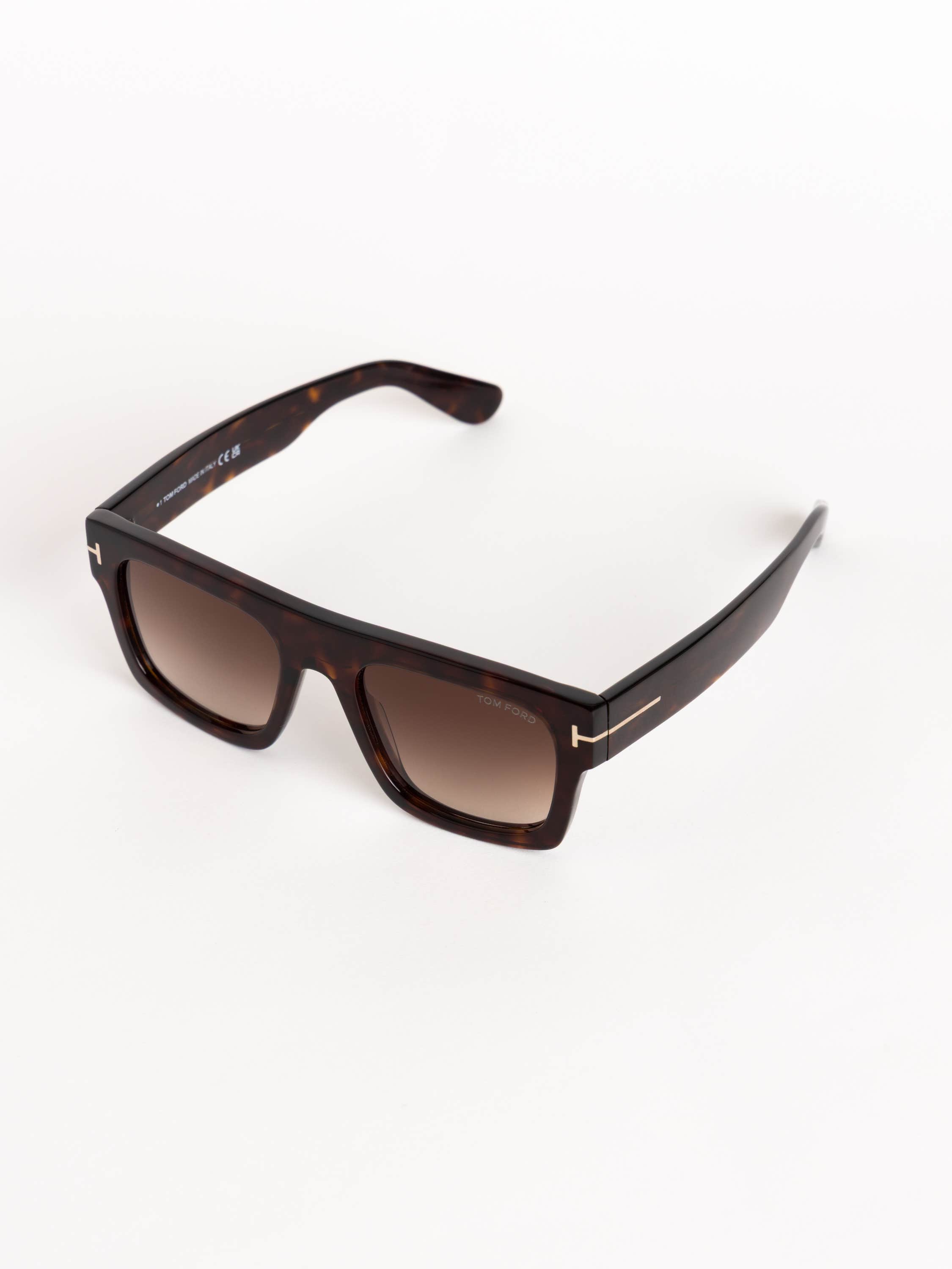 Dark Brown Fausto Square Sunglasses