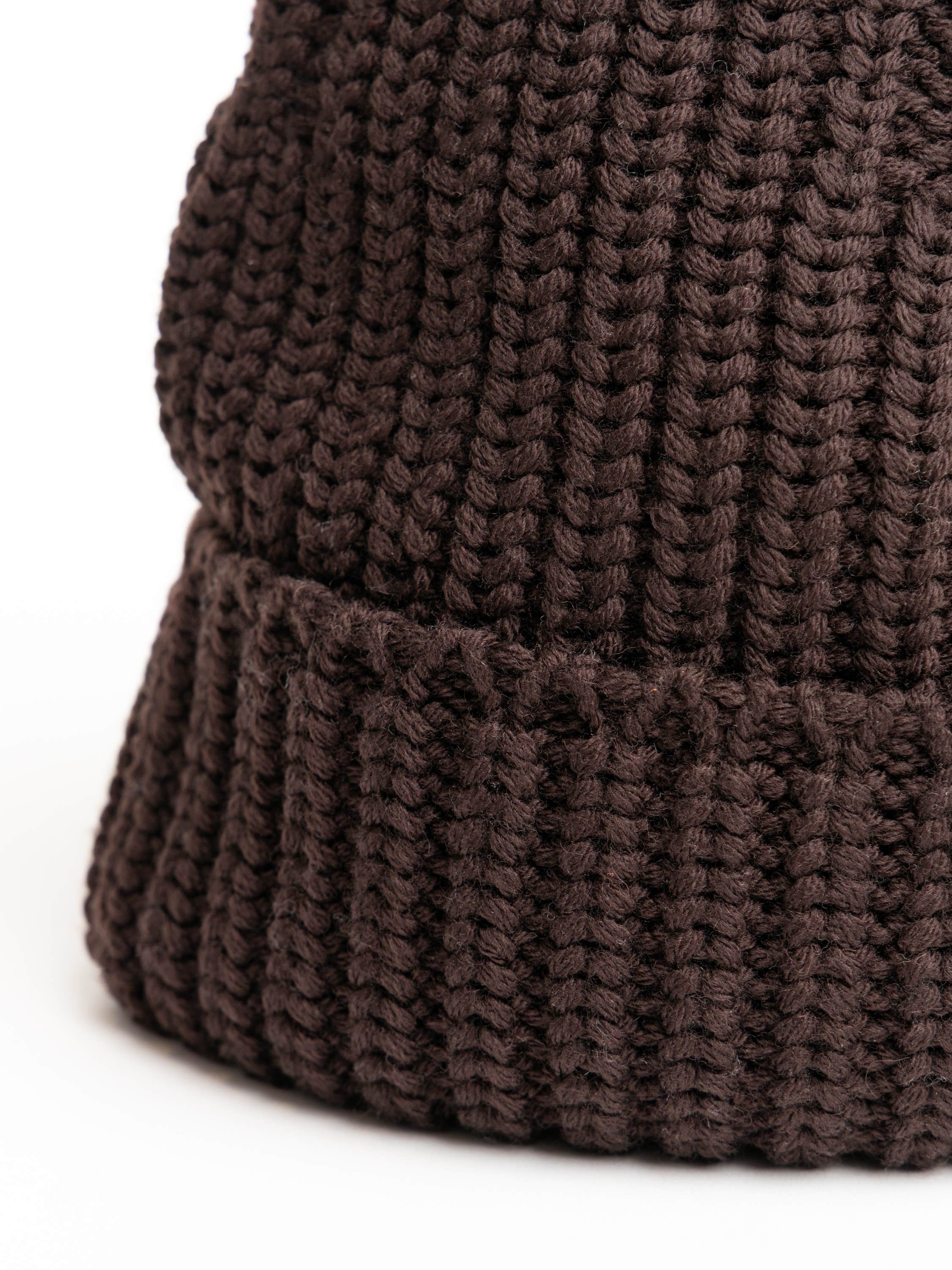 Dark Brown Wool Beanie