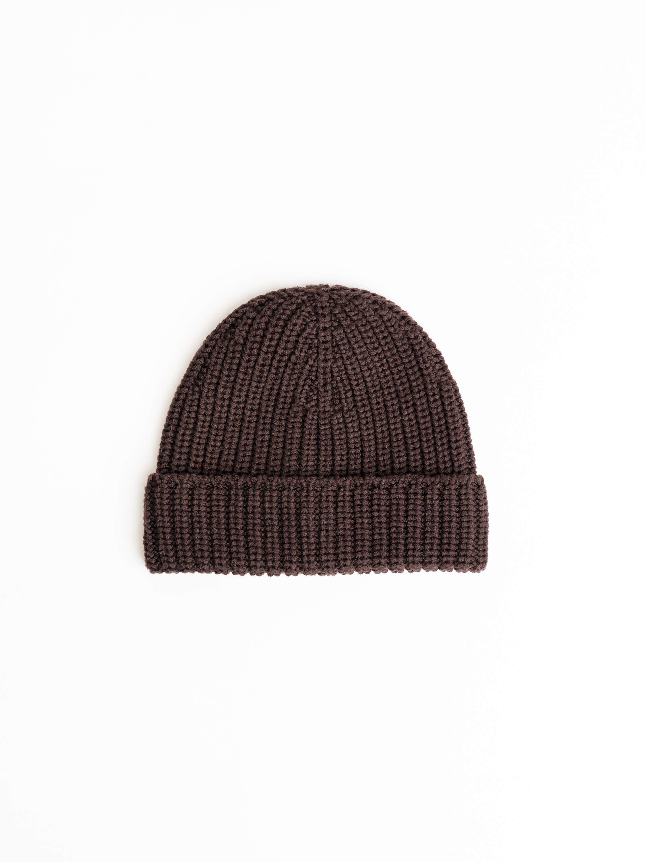Dark Brown Wool Beanie